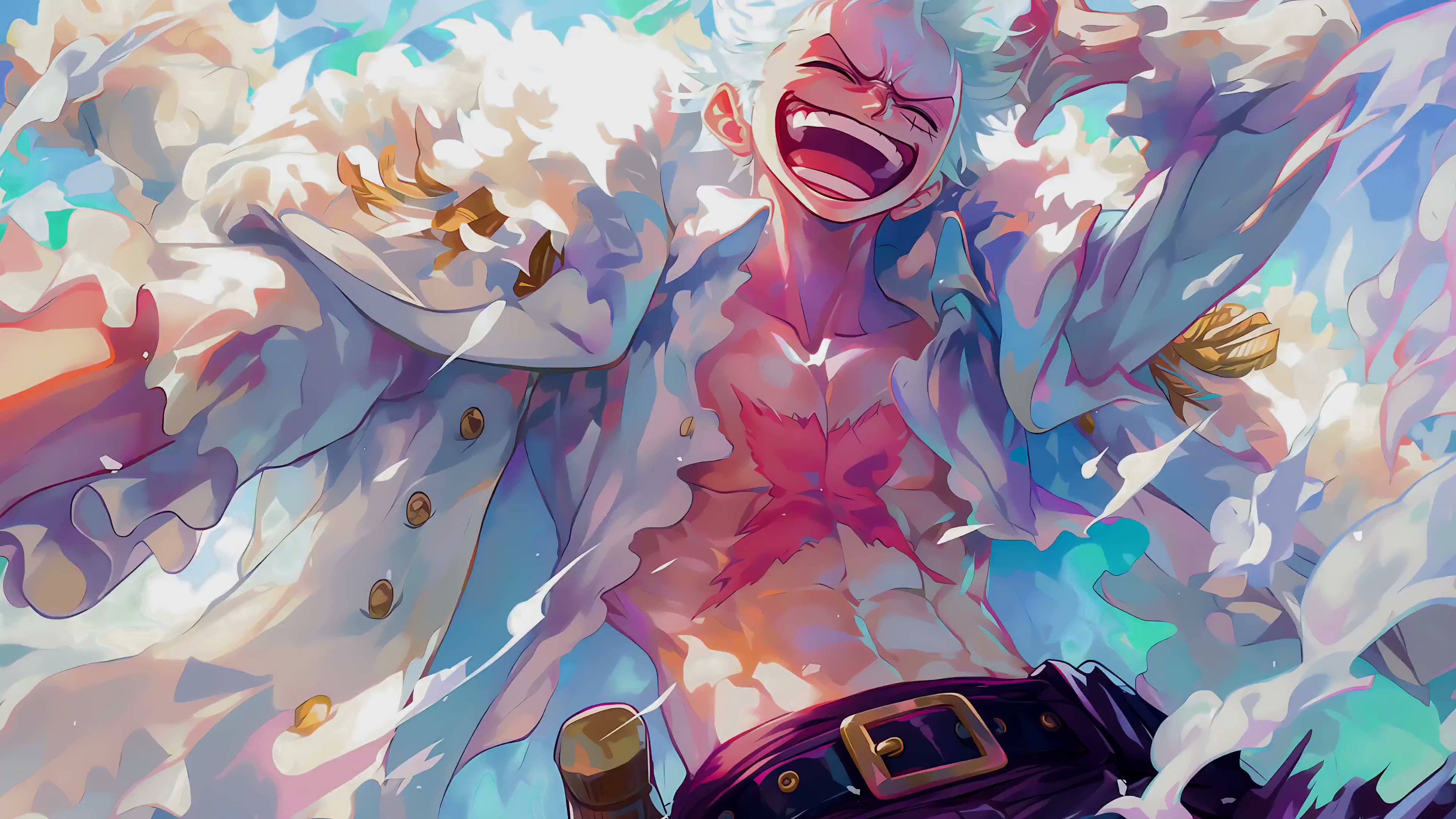 Luffy White Flame - Live Wallpaper