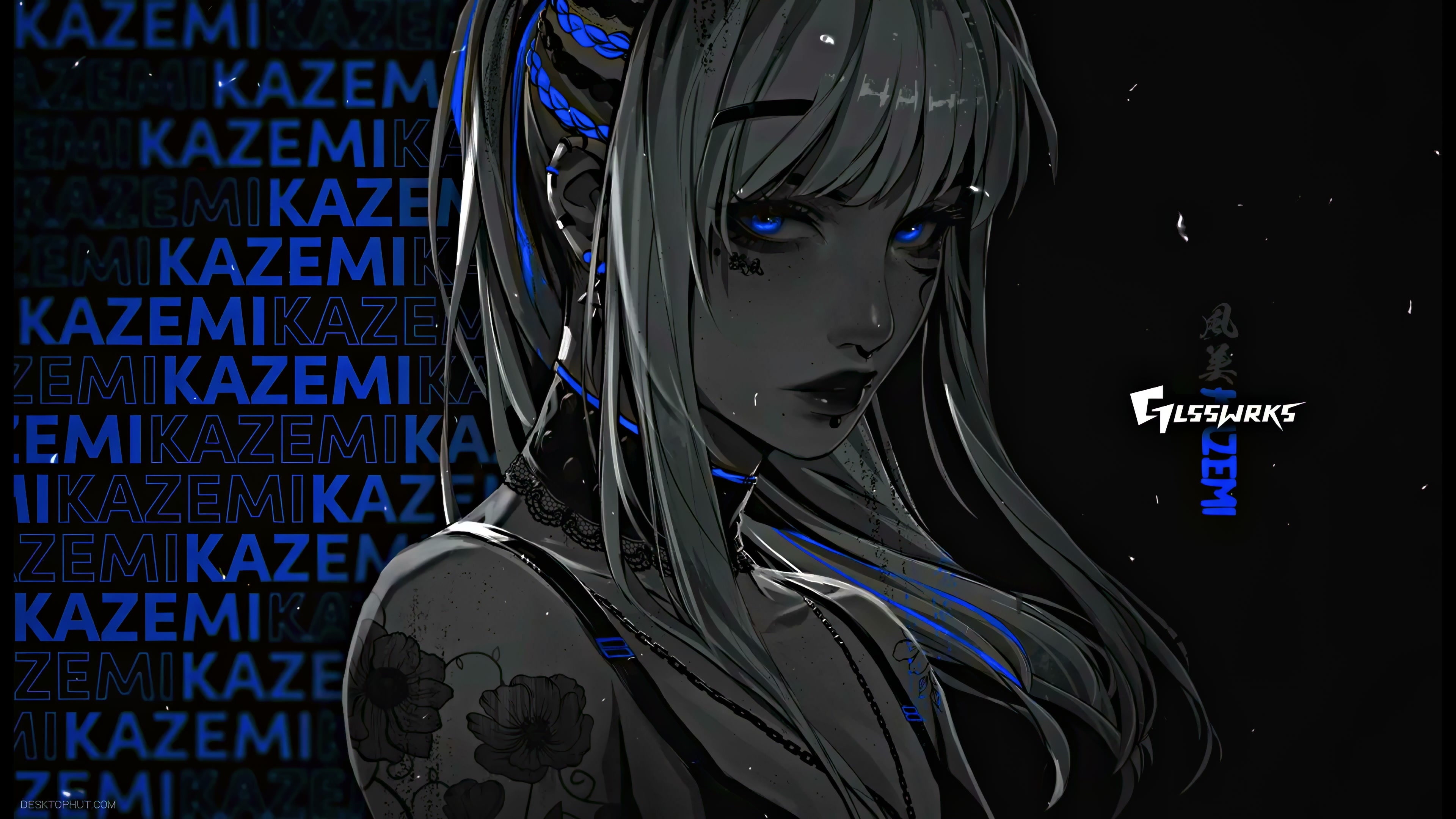 Kazemi Flowers Blue Live Wallpaper