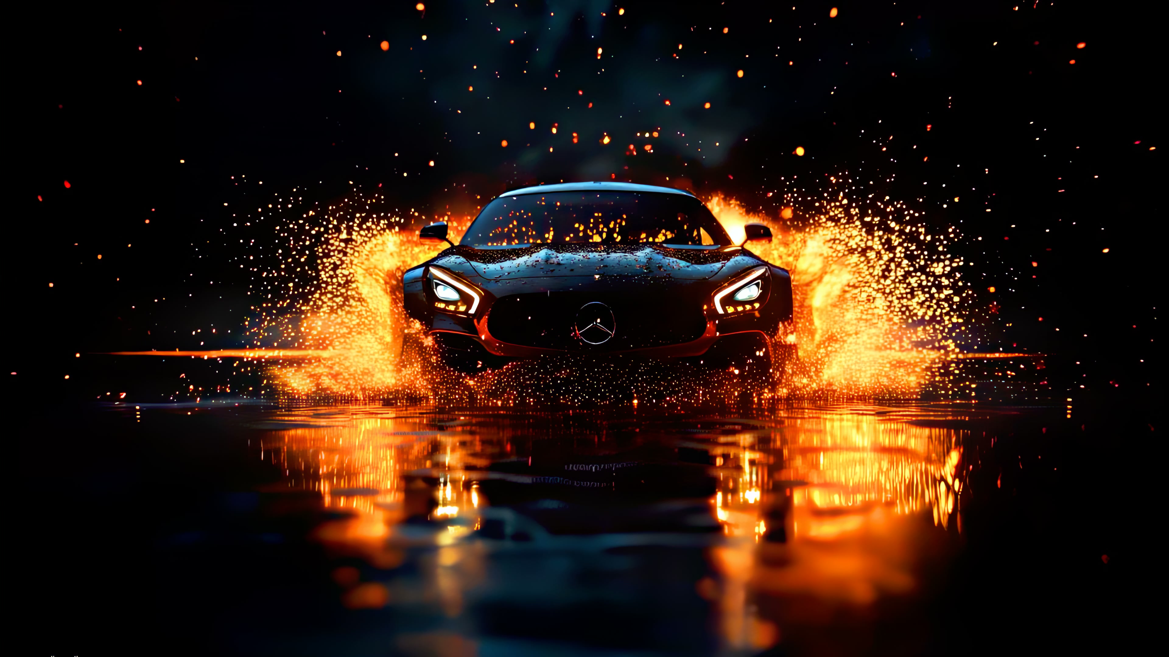 Mercedes Sparks in Motion Live Wallpaper
