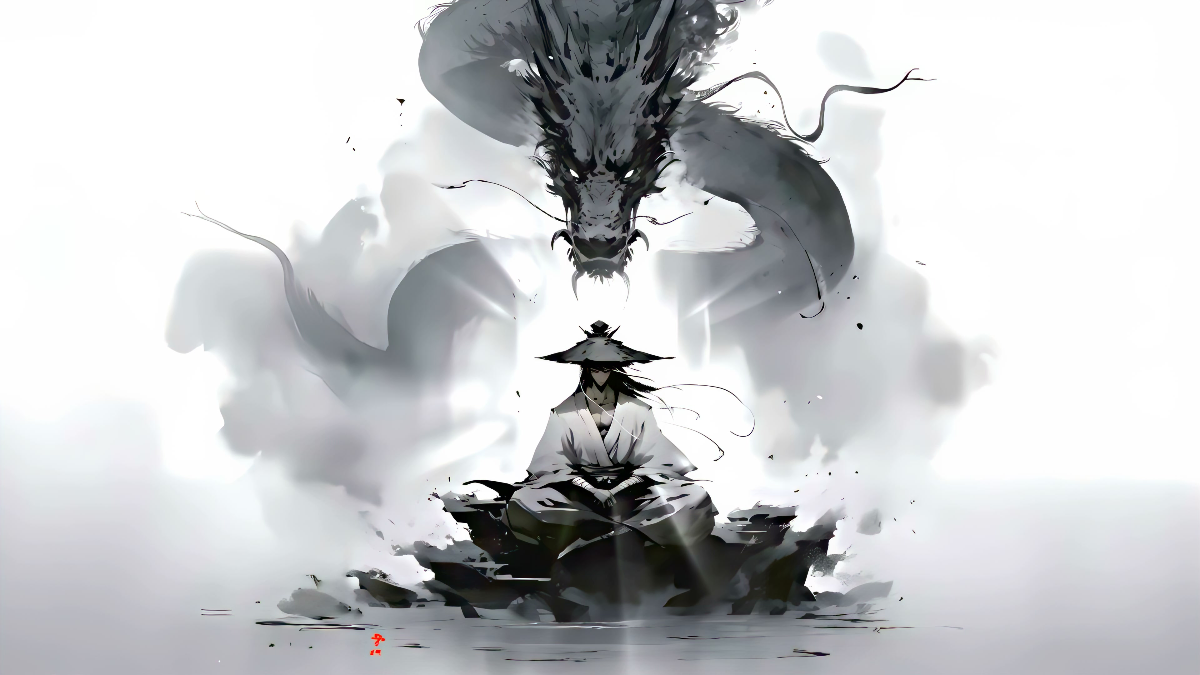 Samurai Finding Zen Live Wallpaper