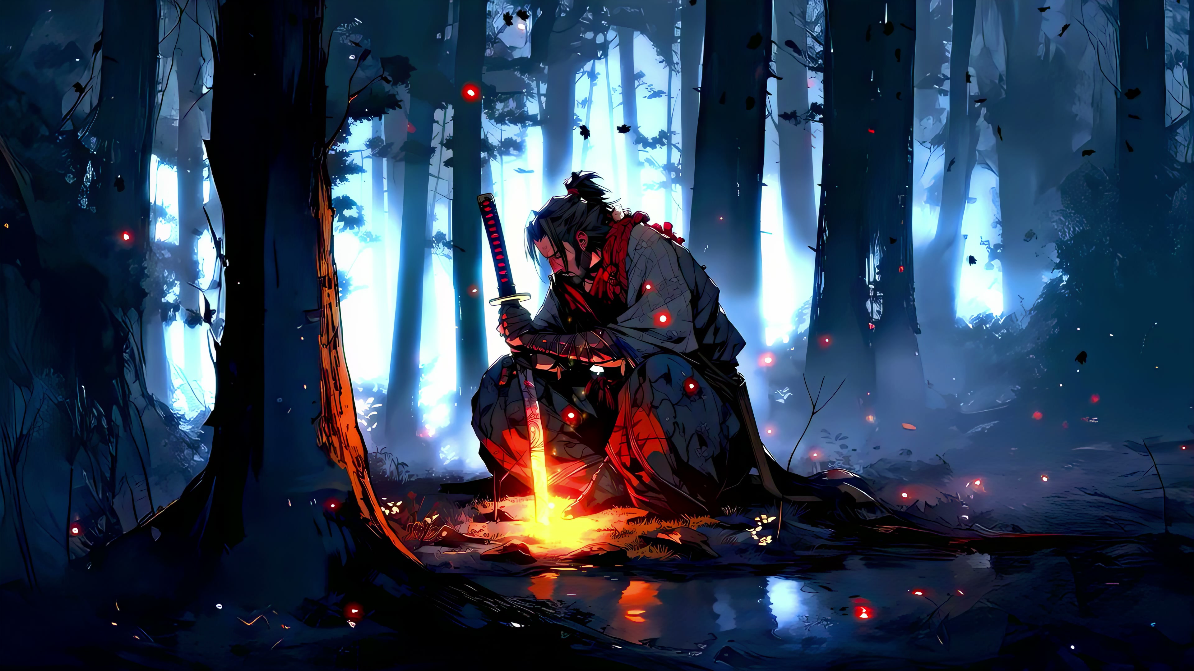 Lonely Samurai Live Wallpaper