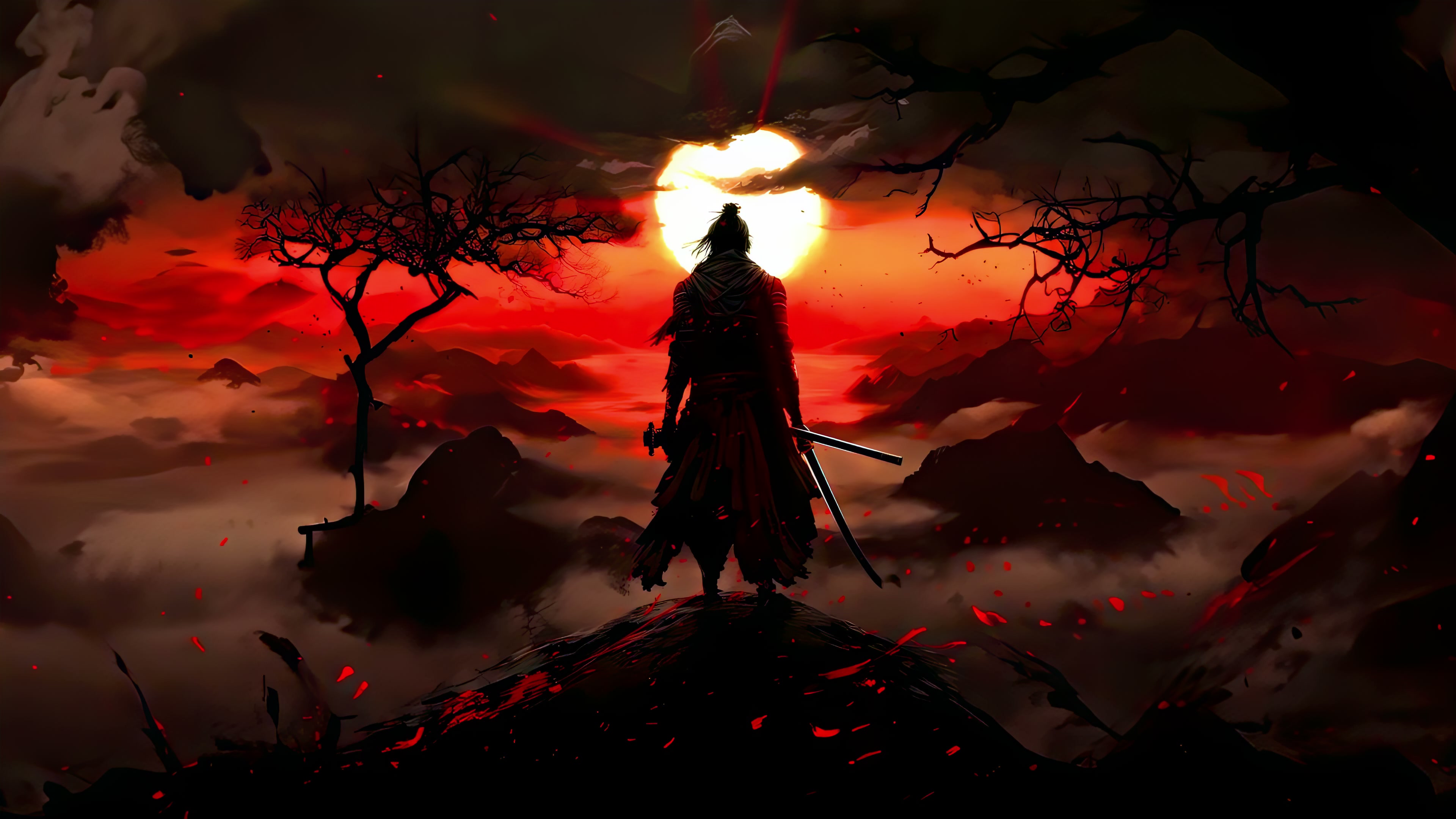 Red Sky Samurai Live Wallpaper
