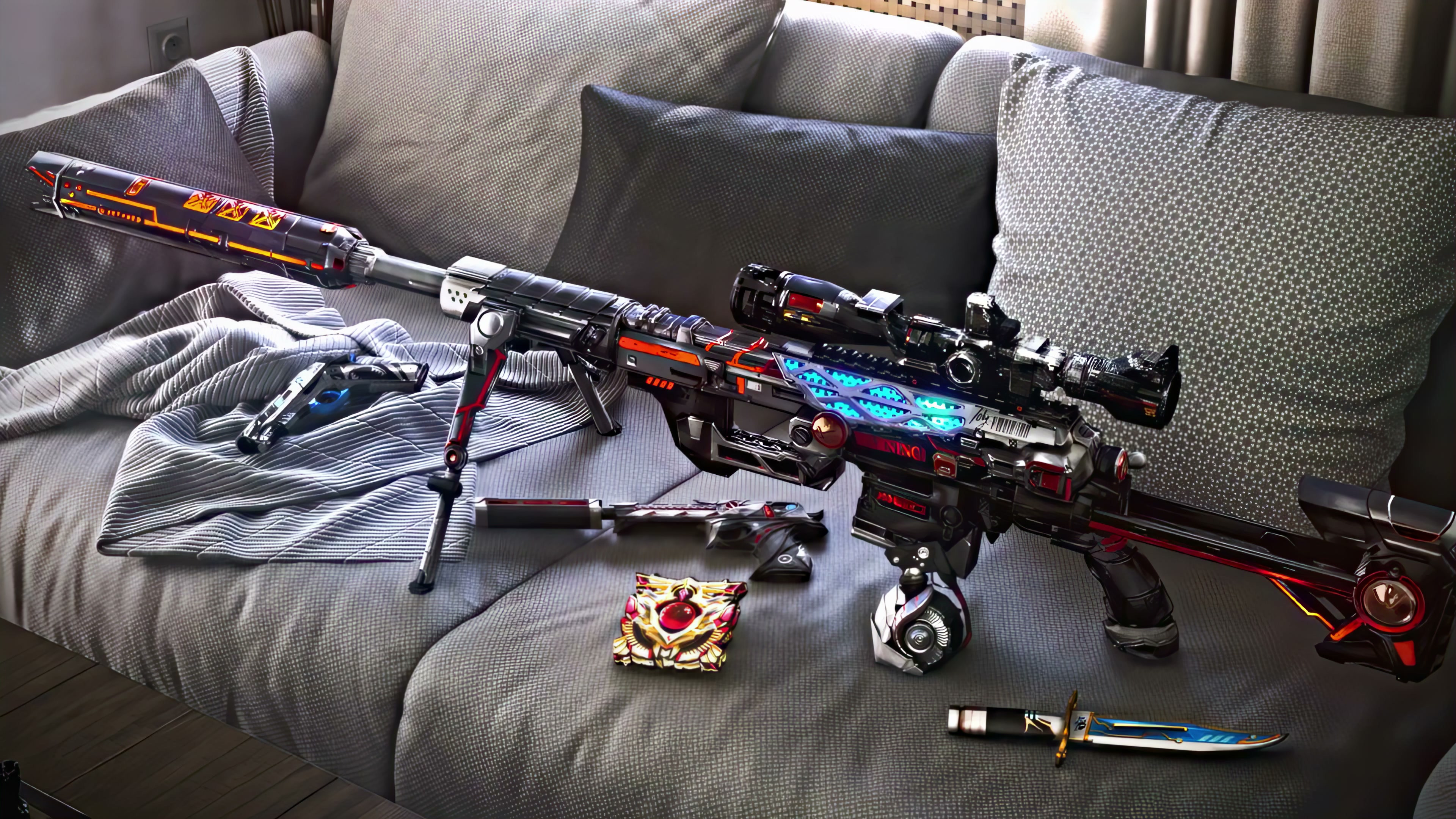 CS: GO - Sniper Rifle Gun RGB Live Wallpaper