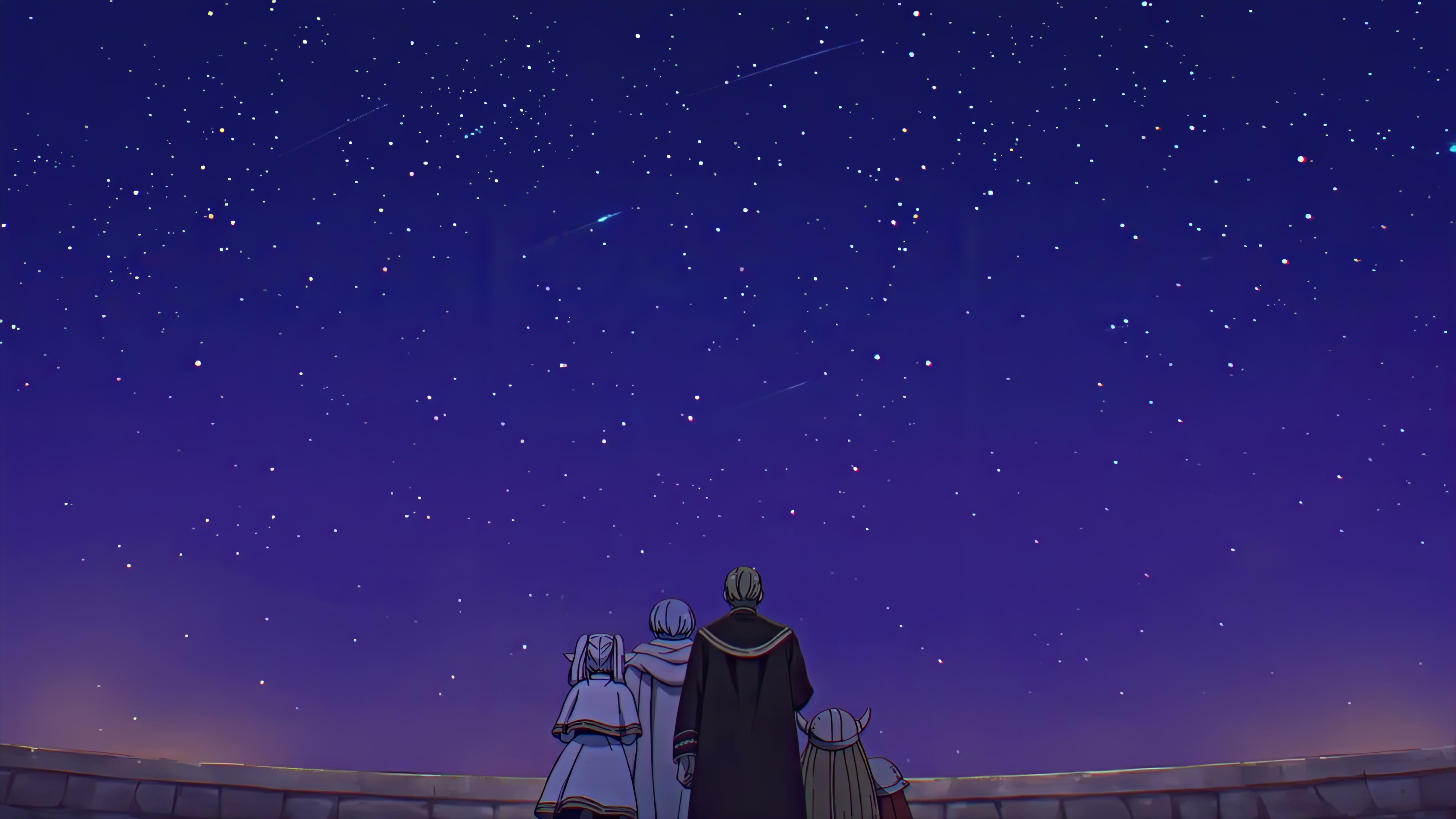 Frieren And Hero Party - Meteor Shower Live Wallpaper