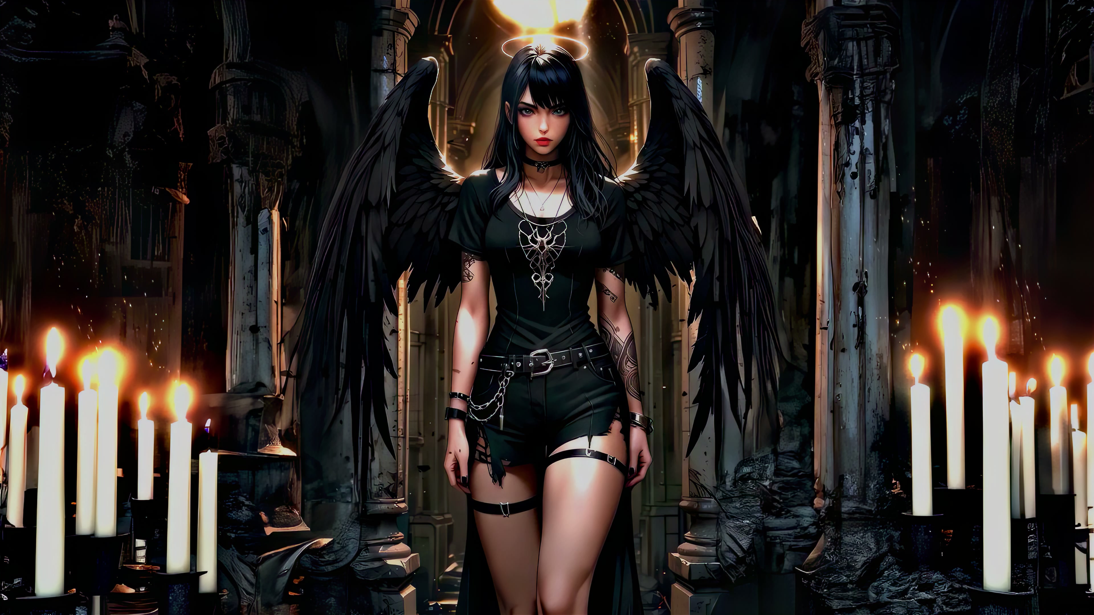 Goth Angel Live Wallpaper