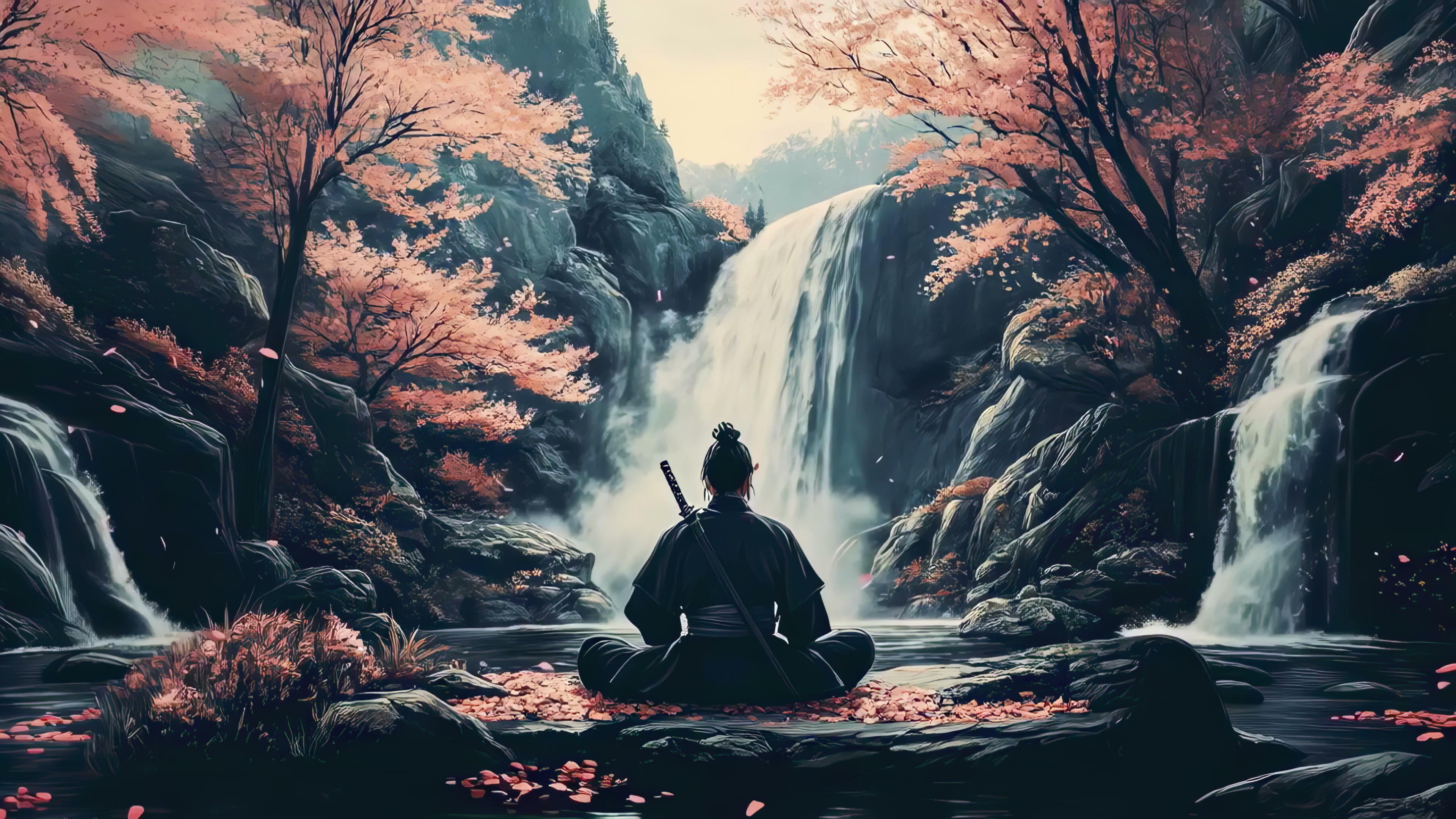 Relaxing Samurai Live Wallpaper