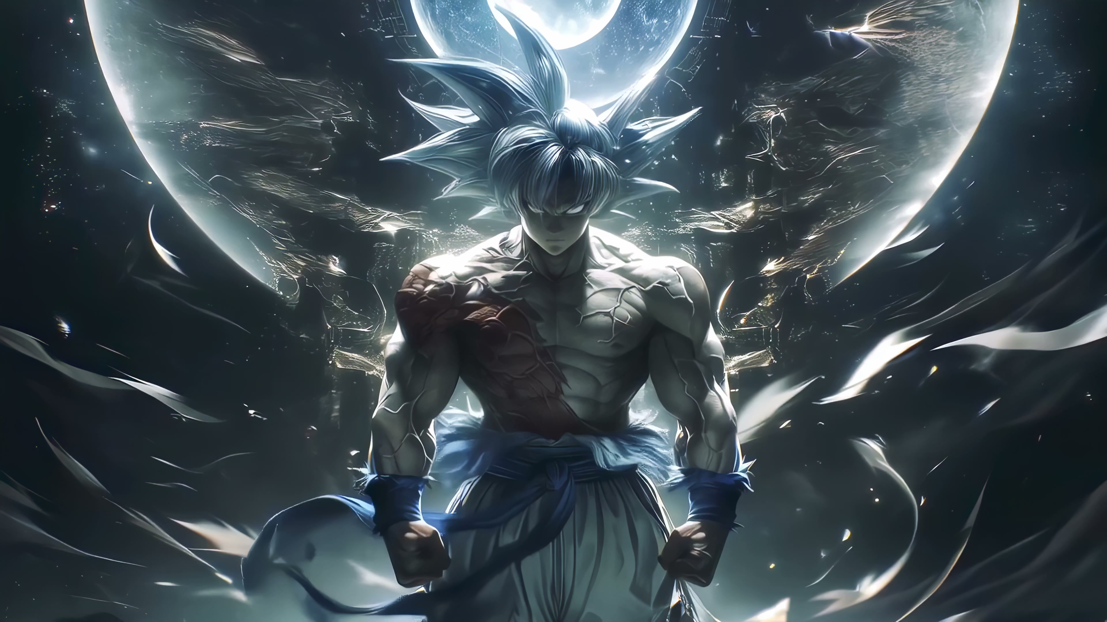 White Goku Power Live Wallpaper