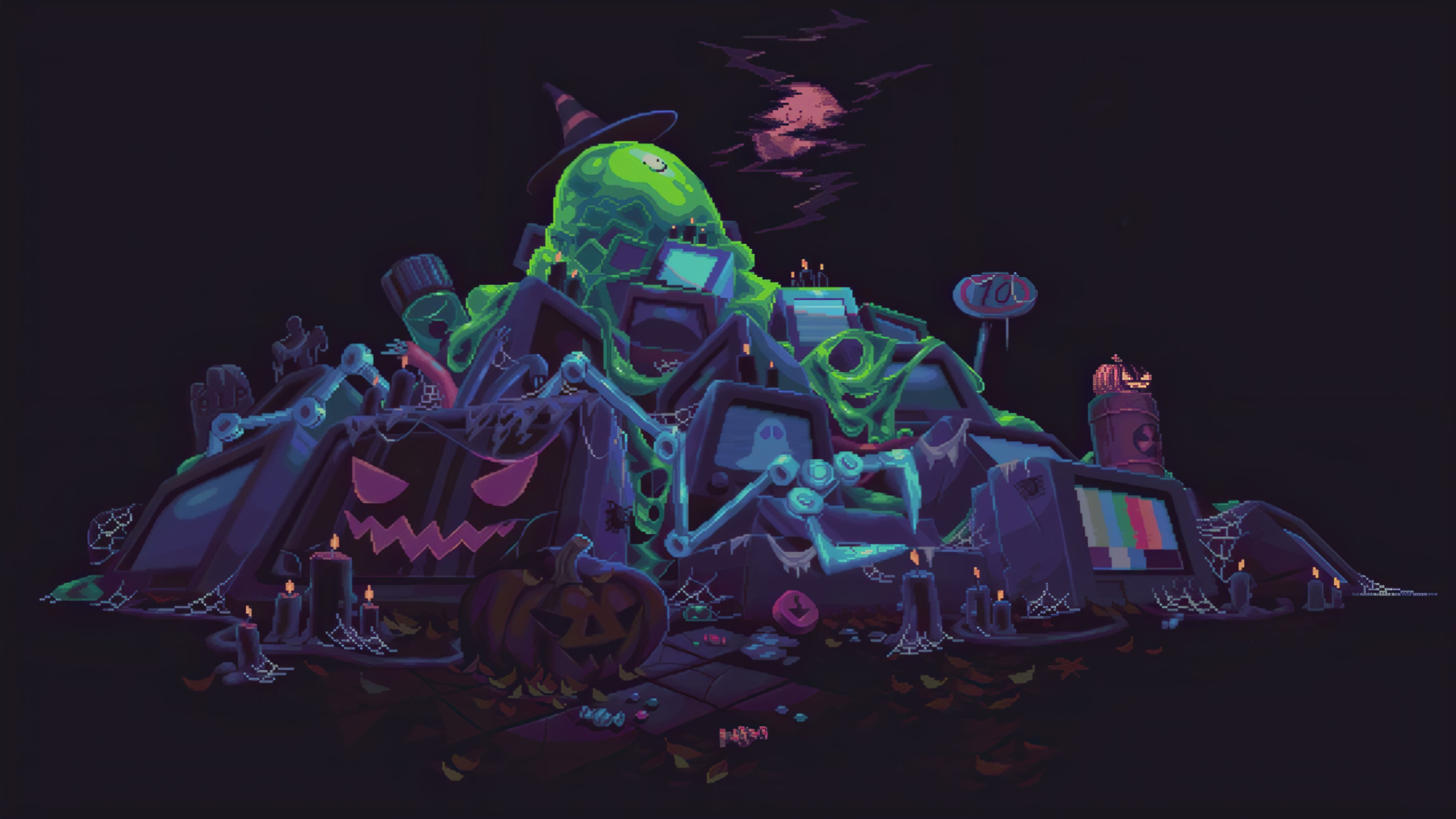 Toxic Pixel Art Live Wallpaper