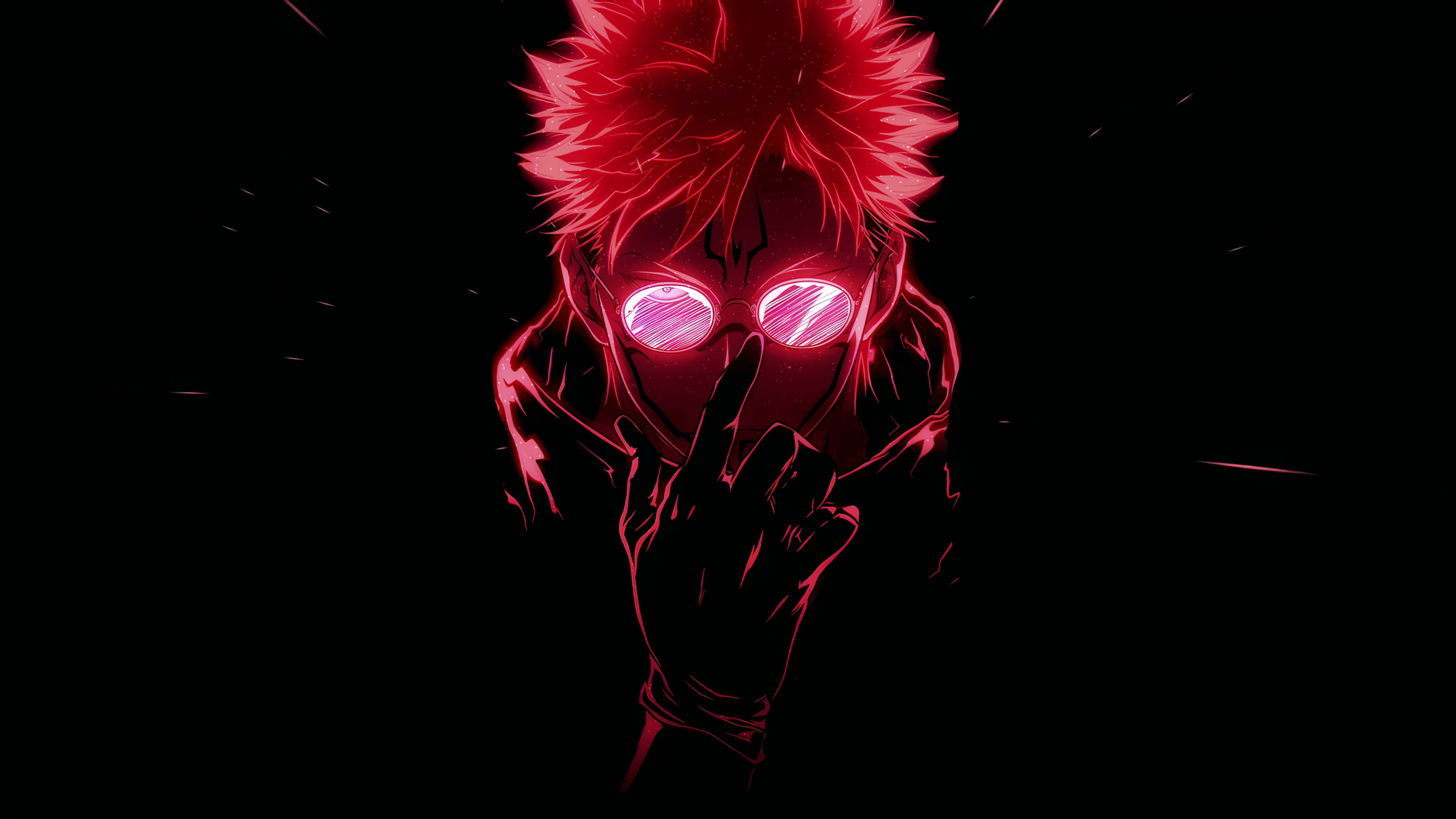 Sukuna Pink Glow Live Wallpaper