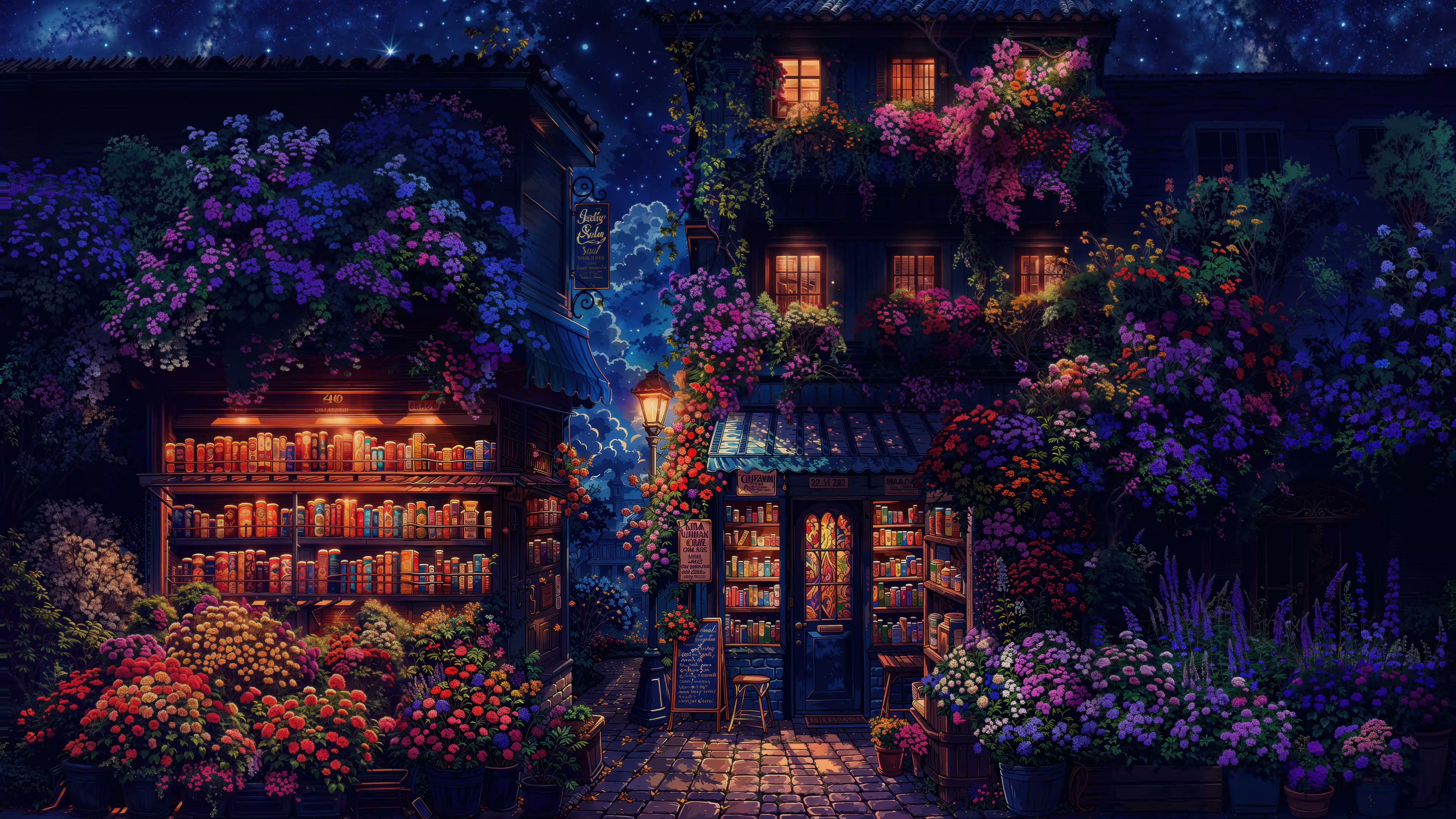 Cozy Lofi Bookstore Live Wallpaper