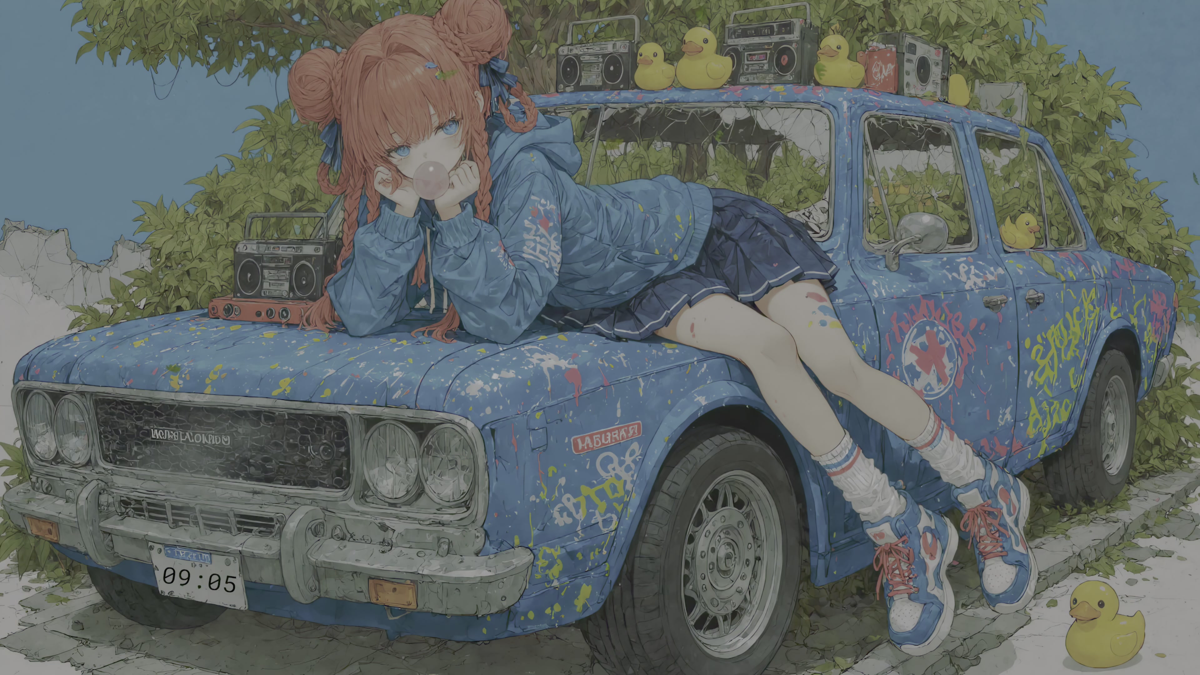 Retro Beats & Rubber Ducks HDR Live Wallpaper