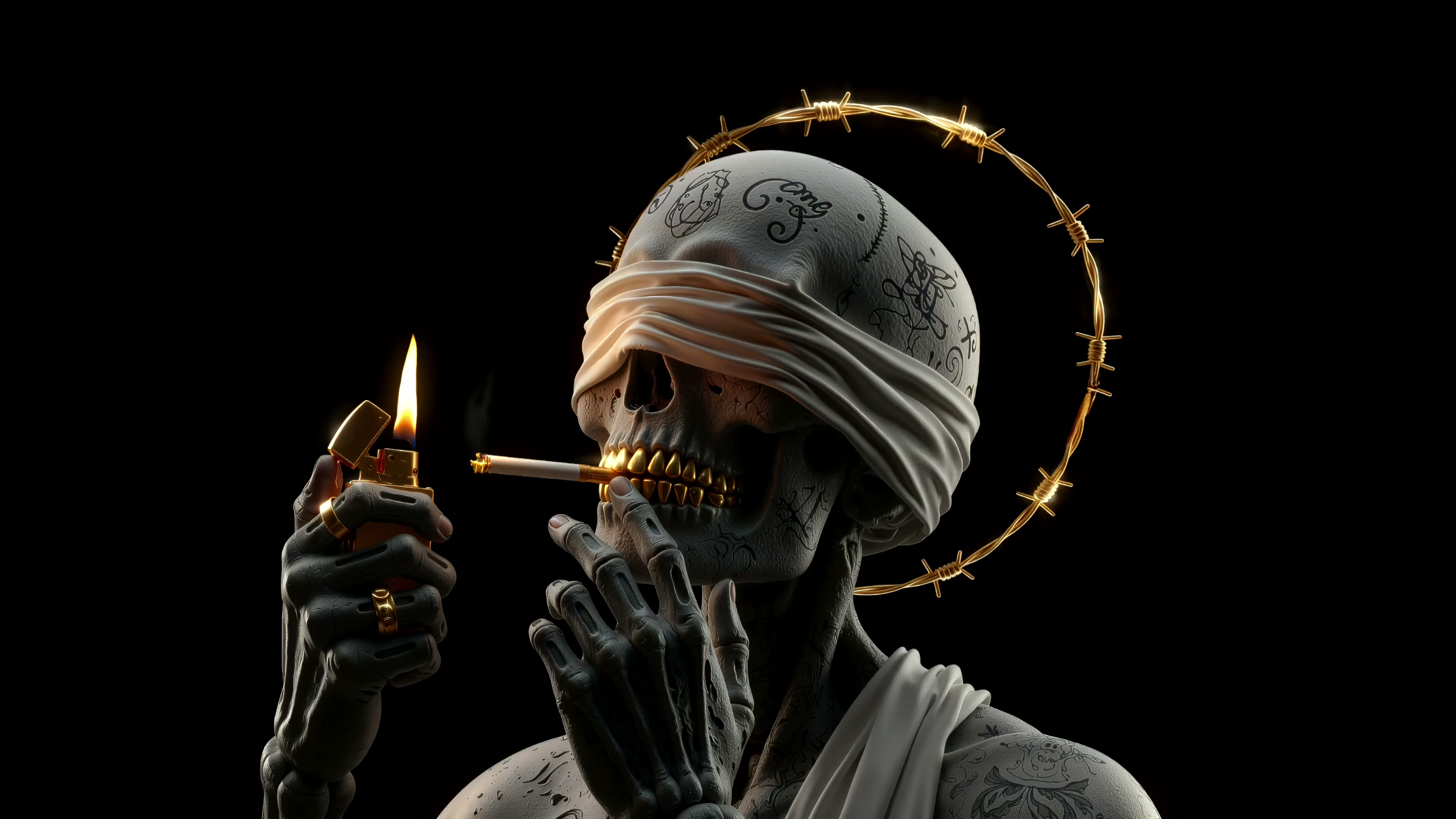 Dark Skull Luxury Aesthetic Live Wallpaper