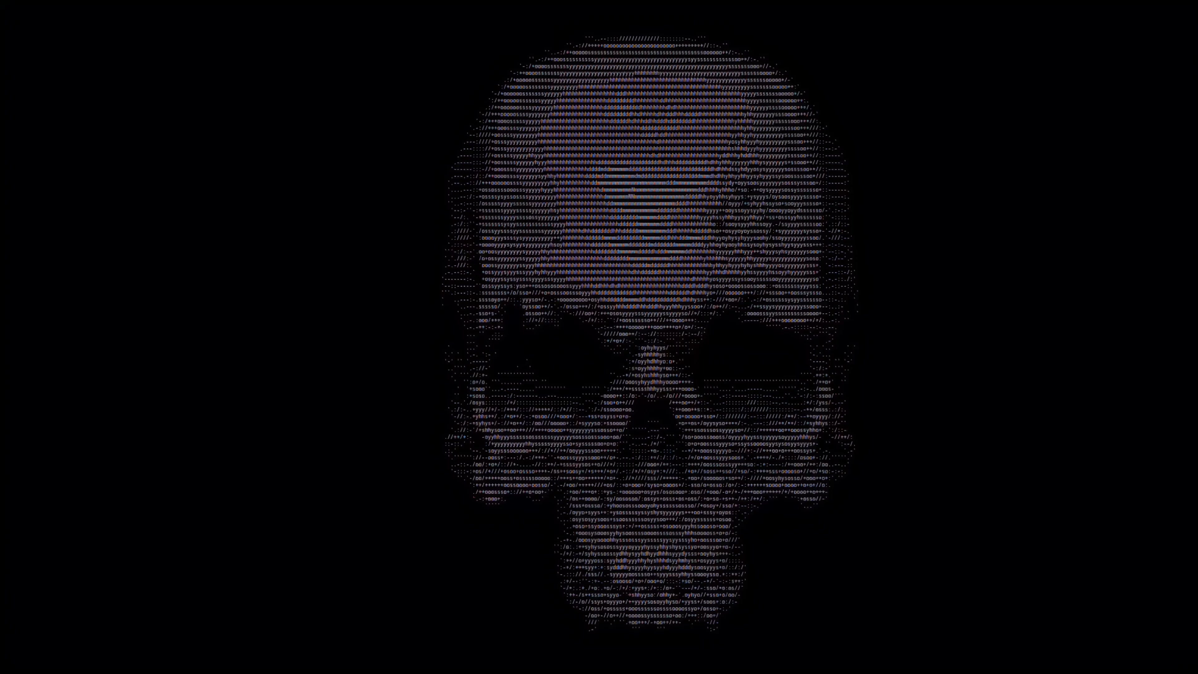 ASCII Art Skull - Minimalist Screensaver Live Wallpaper