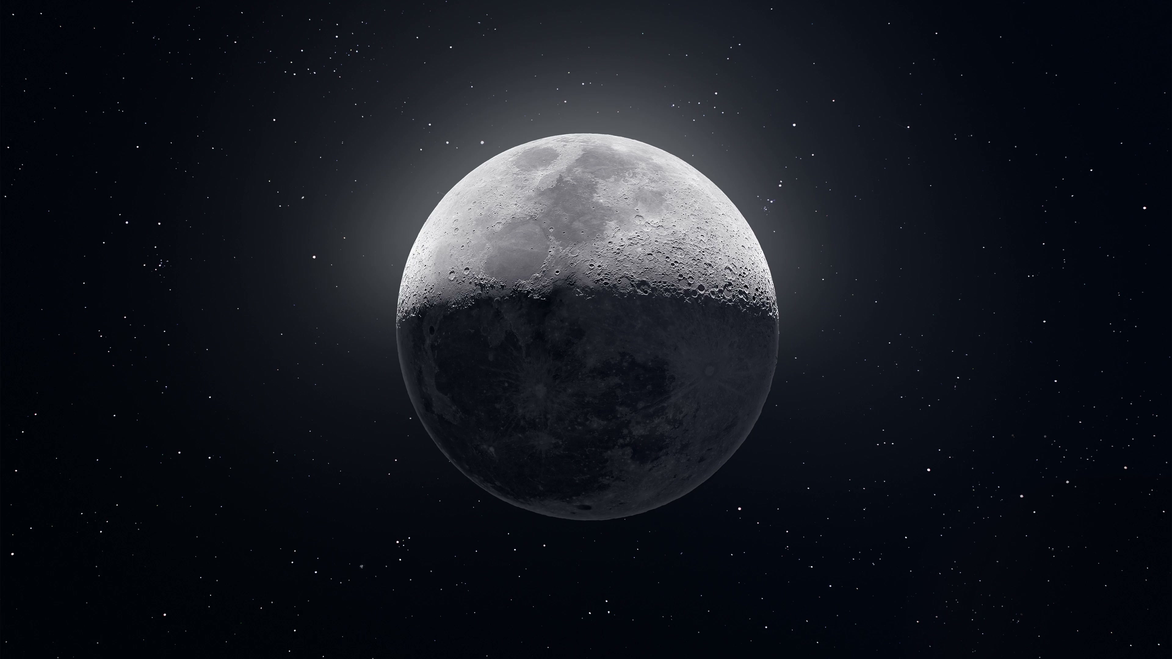 Realistic Half Moon Live Wallpaper
