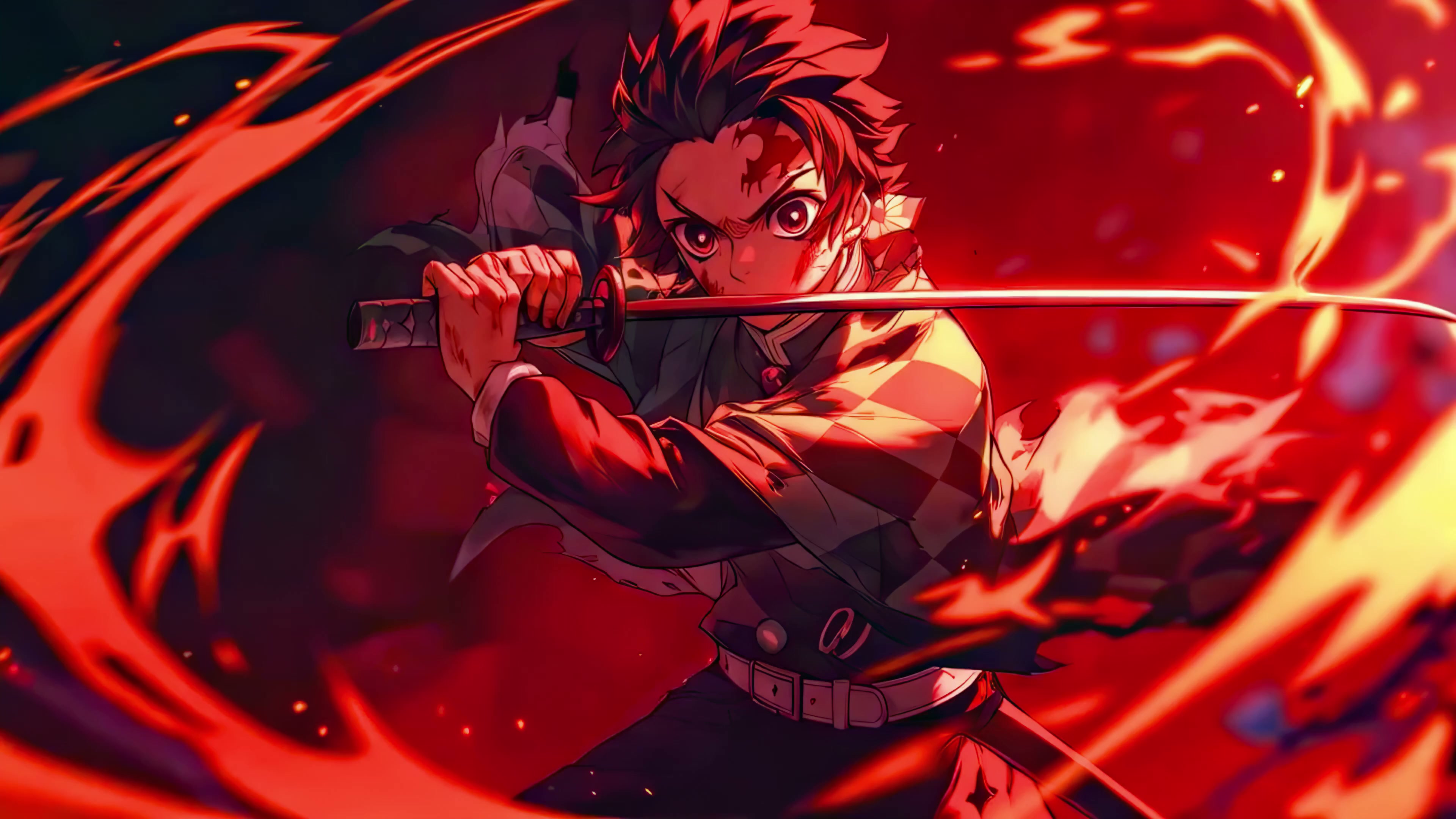 Tanjiro Ready for Battle Live Wallpaper