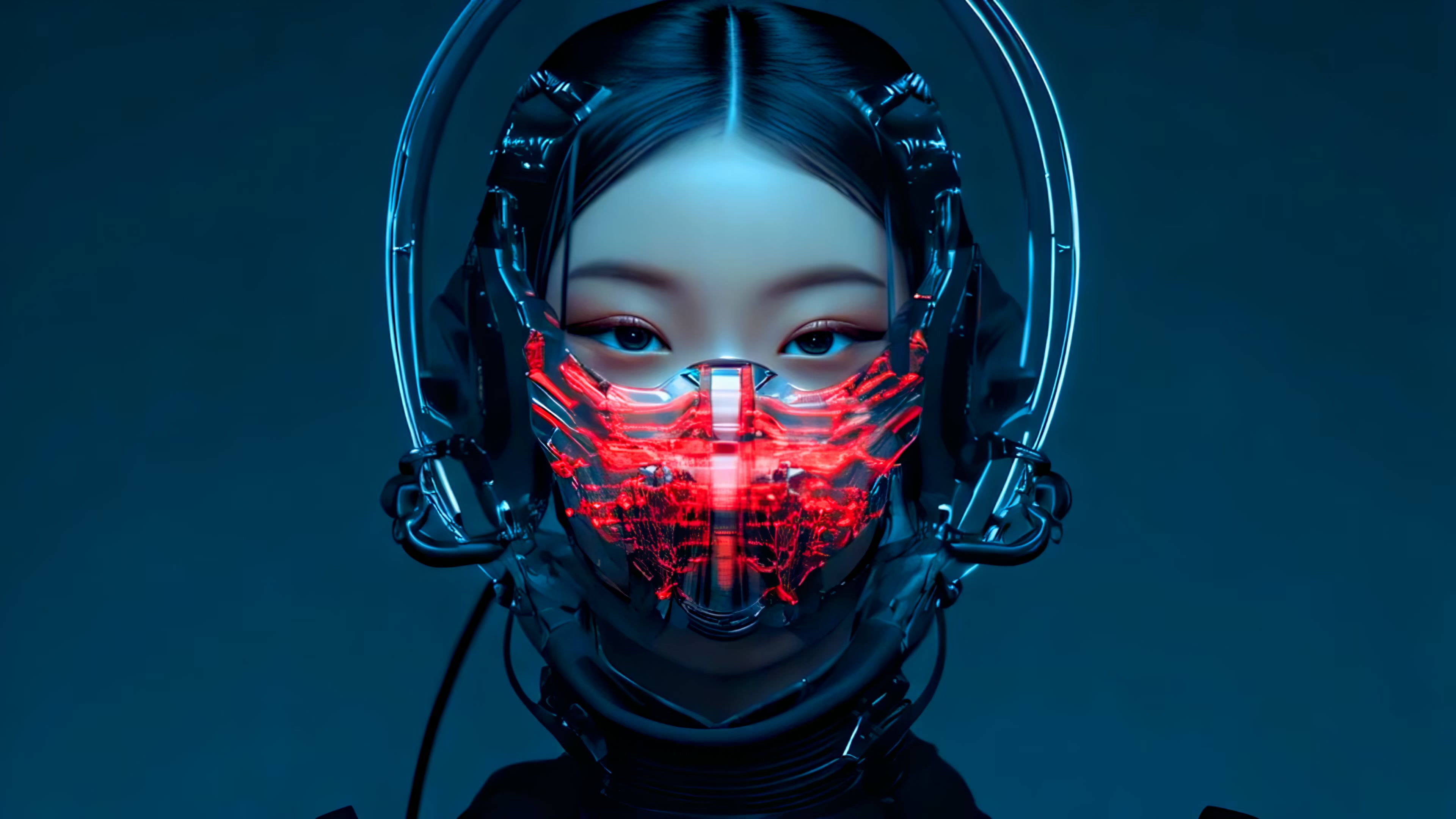 Cyberpunk Mask Vision Live Wallpaper