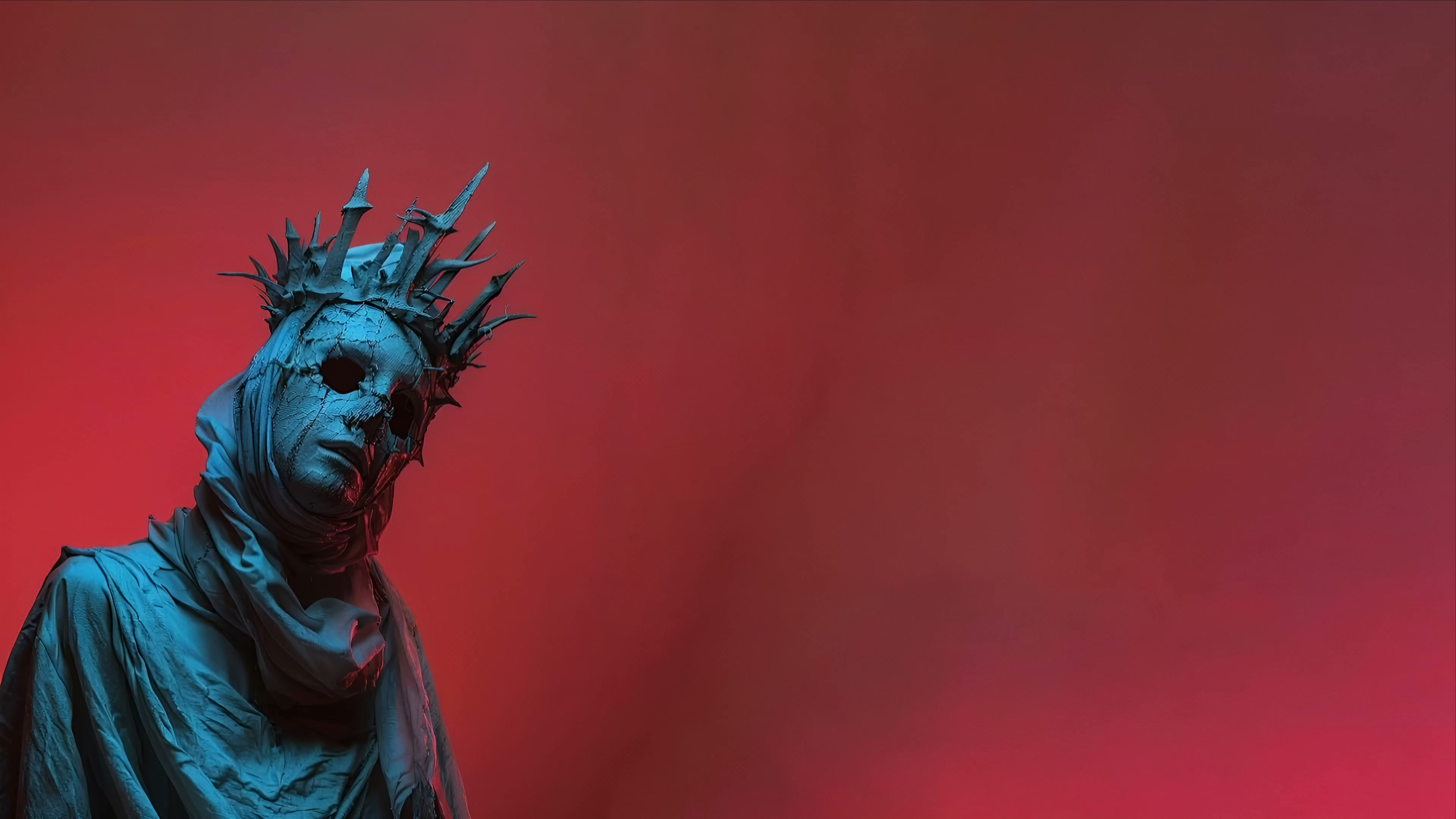 Dark Crown Mask Figure 4K Live Wallpaper