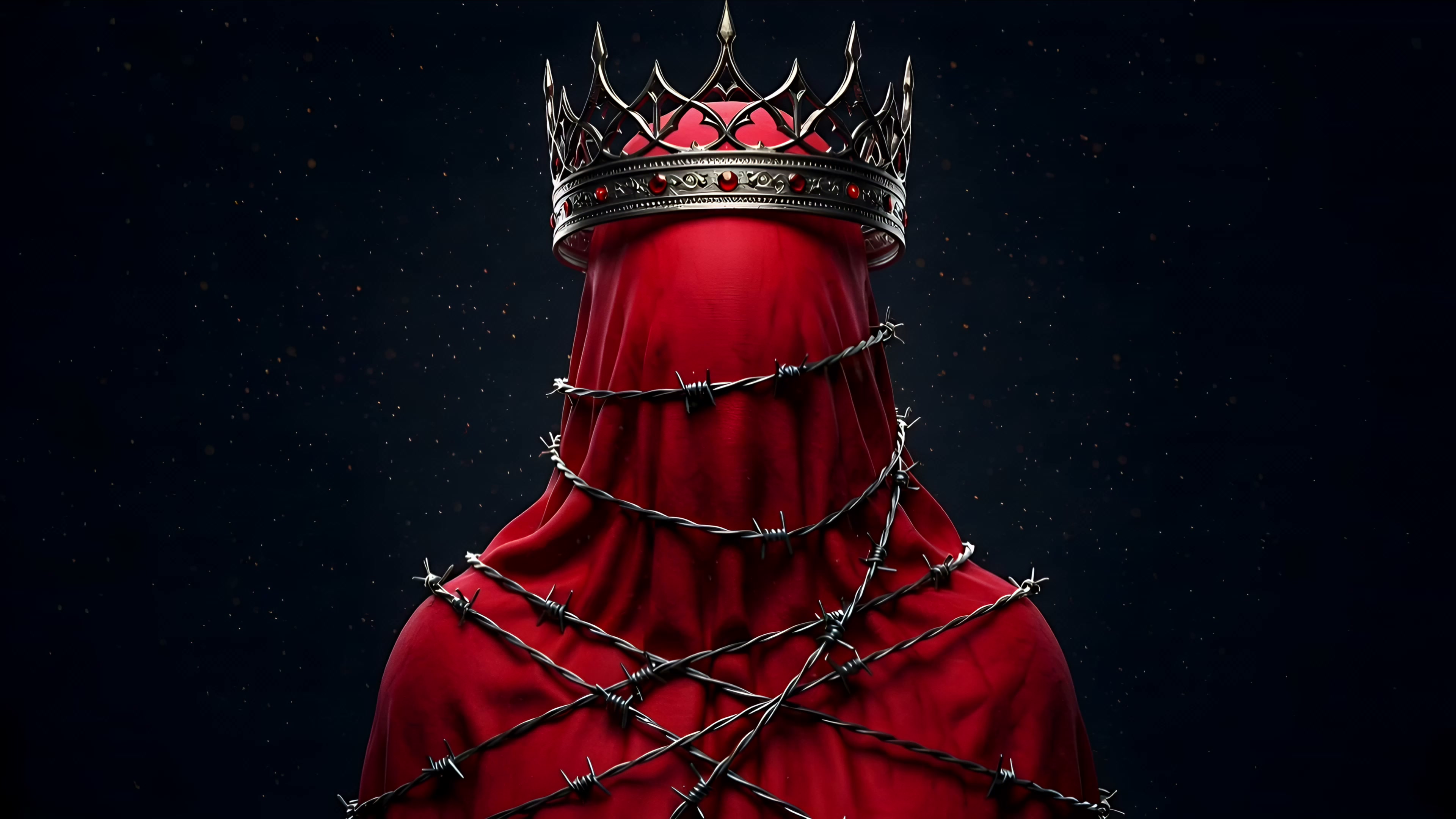 Dark Crown Bound Figure 4K Live Wallpaper