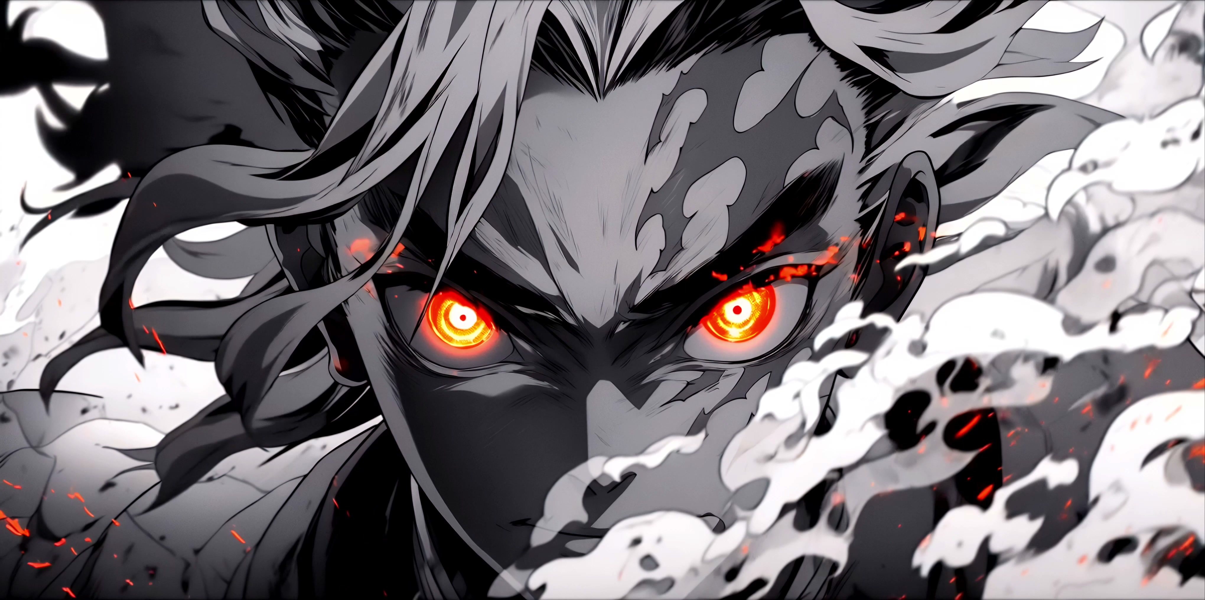 Demon Slayer - Rengoku Monochrome Live Wallpaper