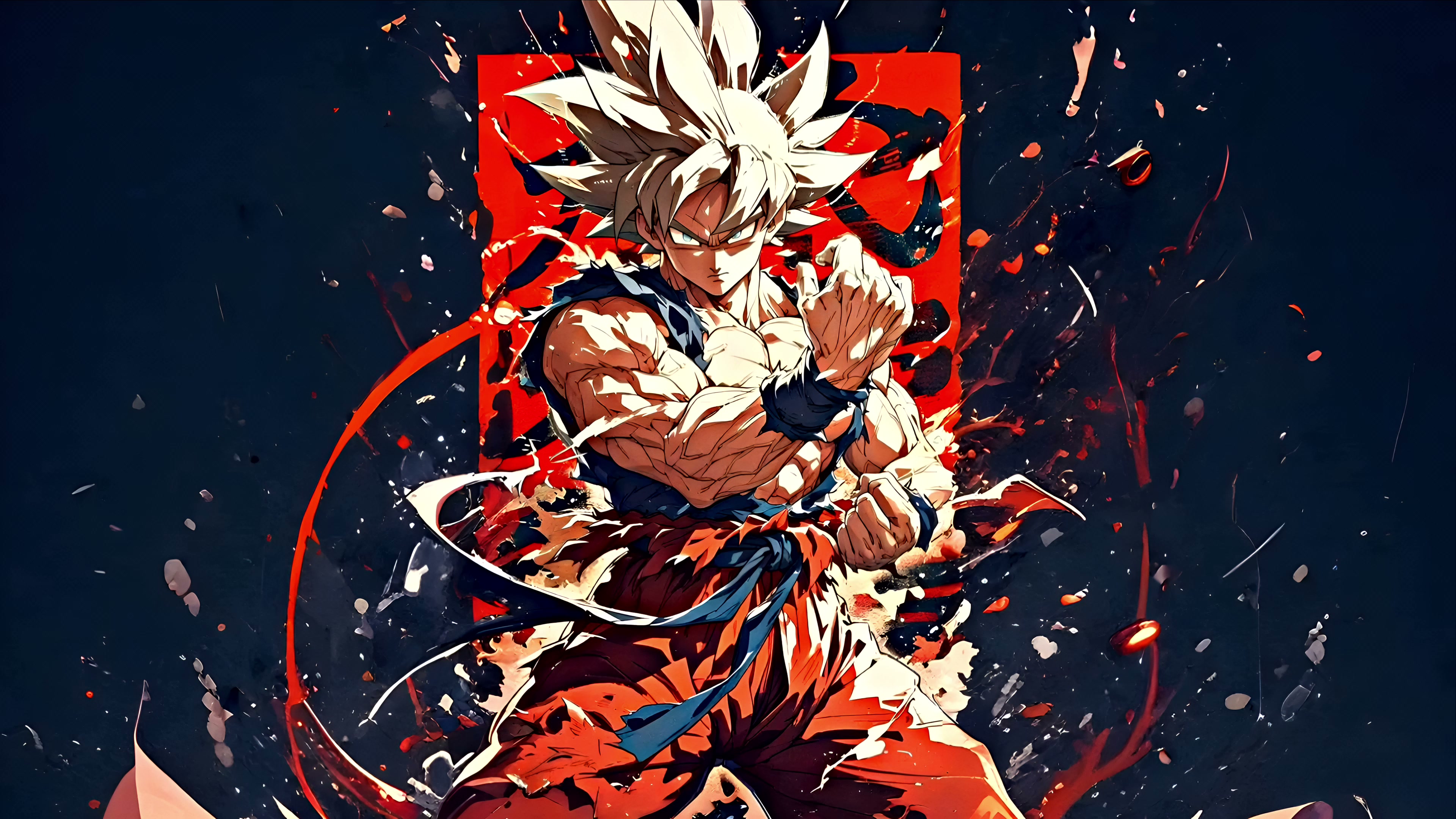 Dragon Ball Super - Goku Super Saiyan Abstract Art 4K Live Wallpaper