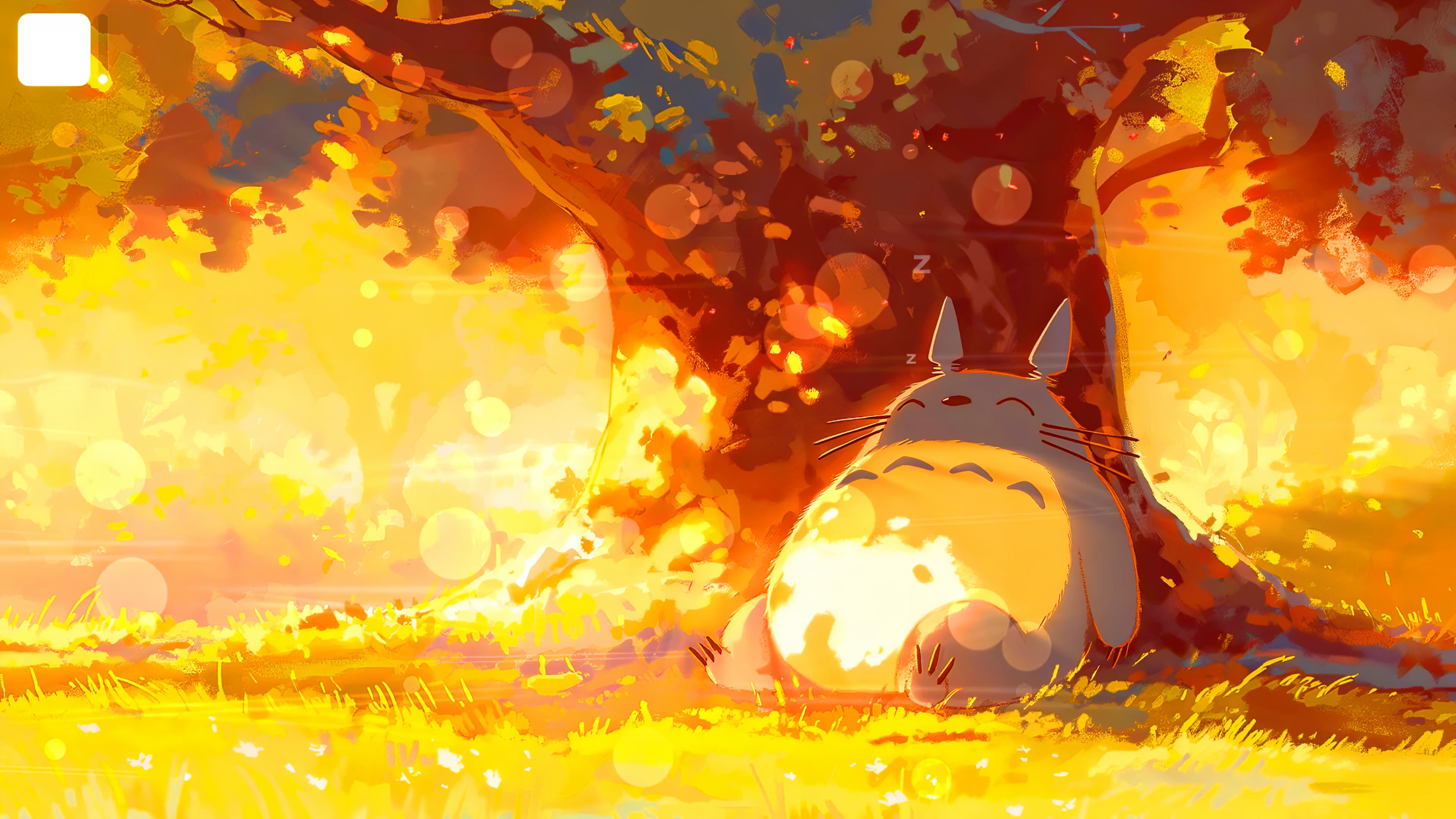 Totoro Sleeping Under Tree Live Wallpaper