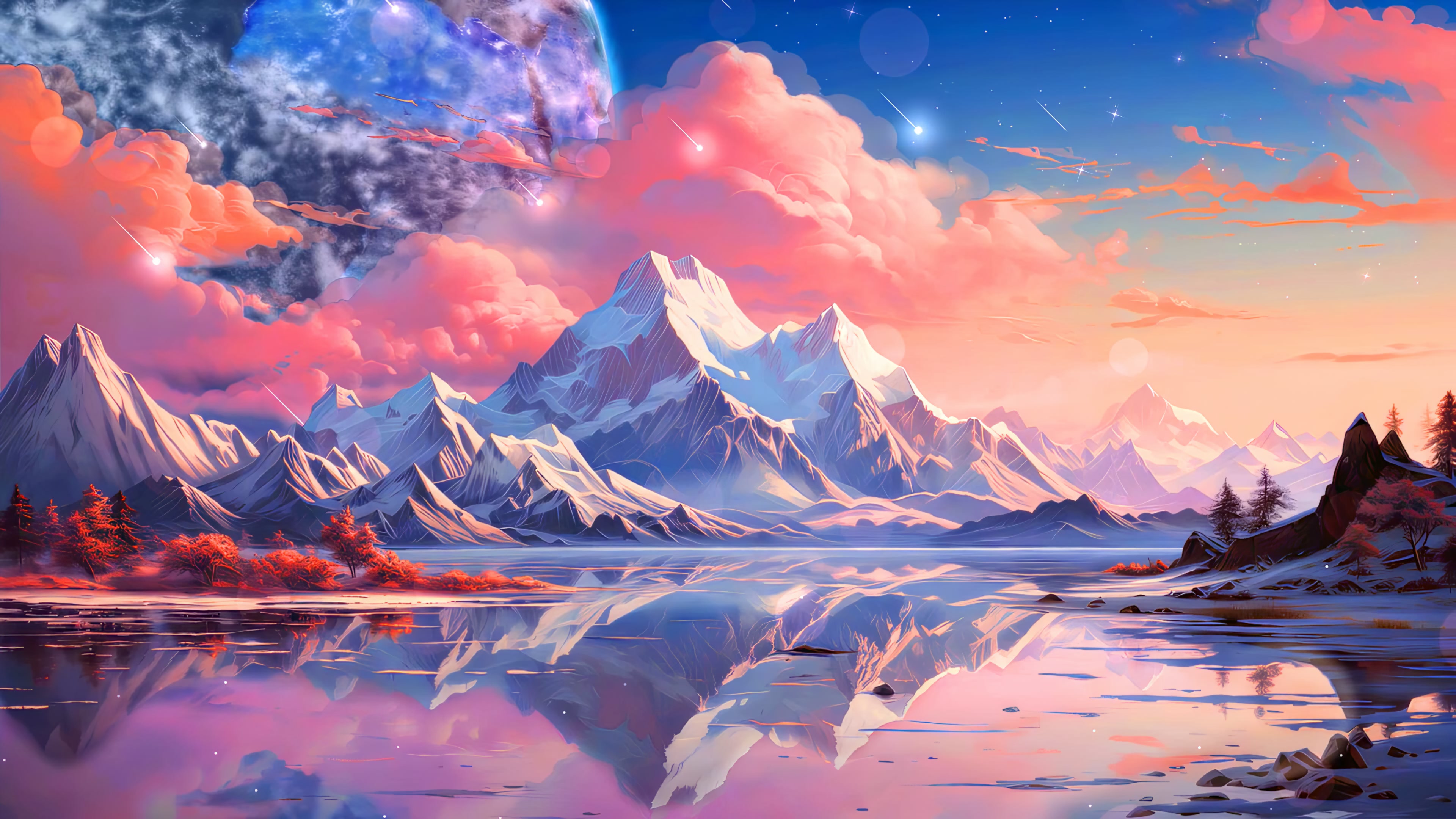 Celestial Mountain View Live Wallpaper