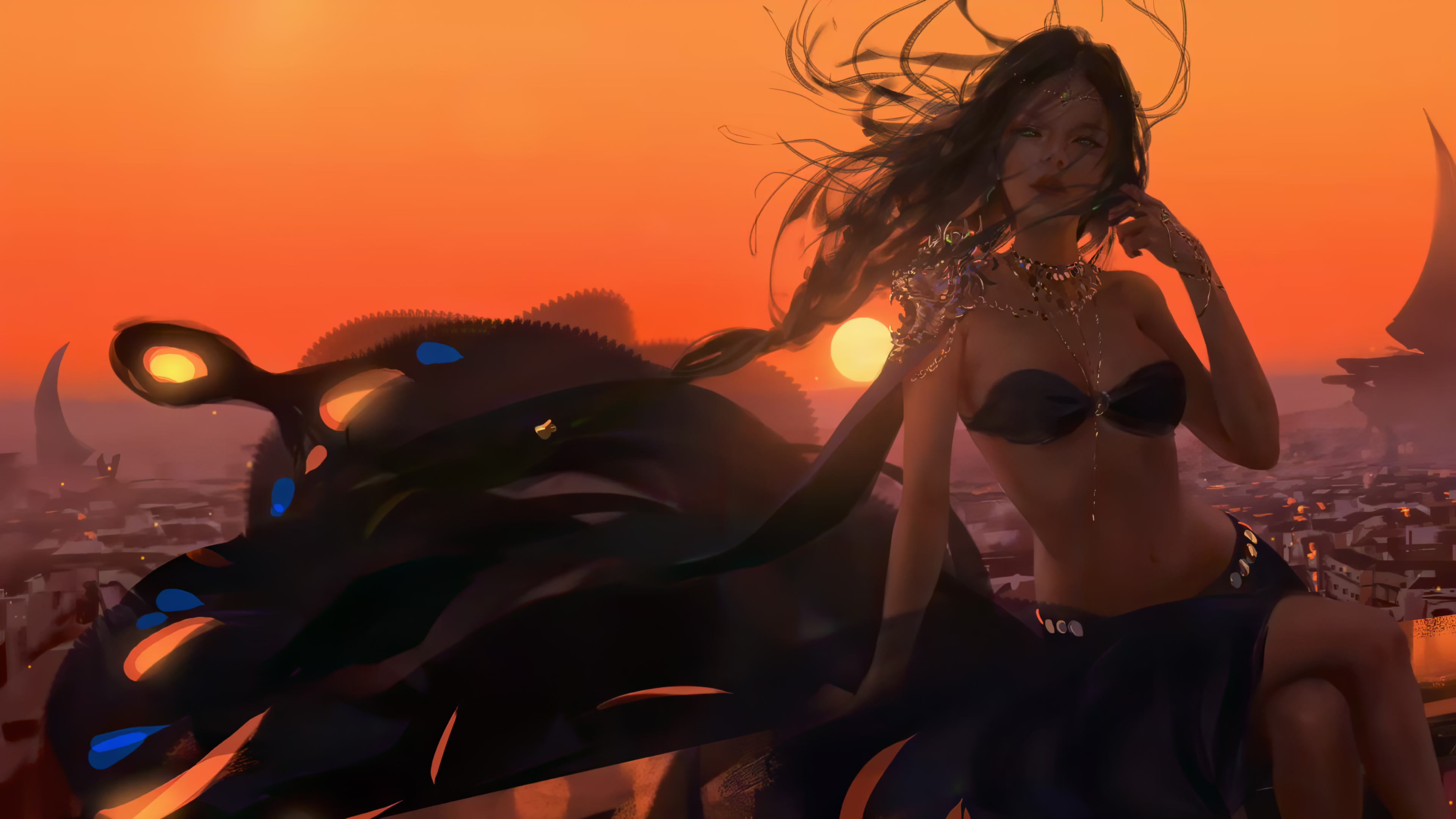 Sunset Goddess View Live Wallpaper