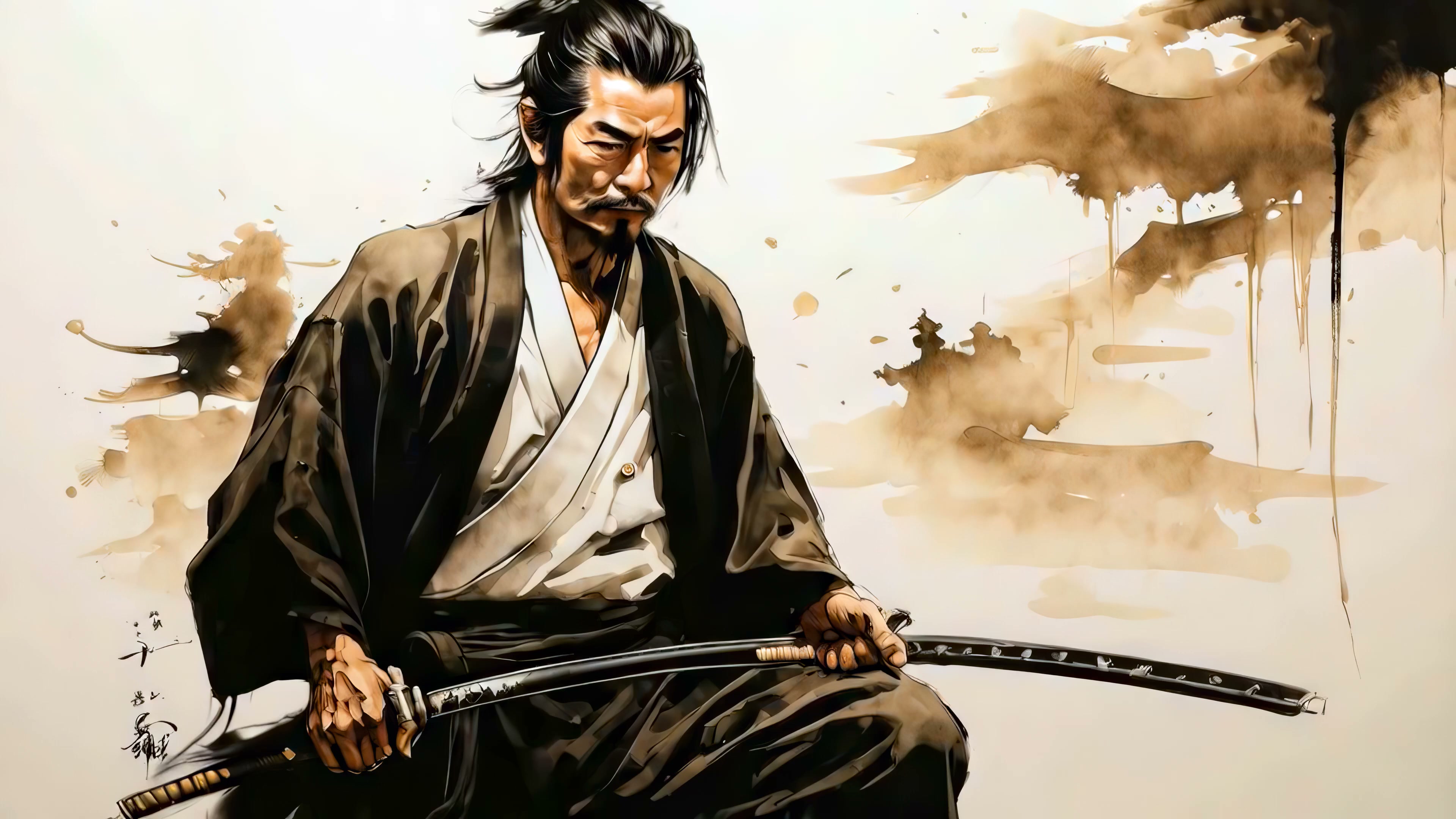 Focused Swordsman Live Wallpaper
