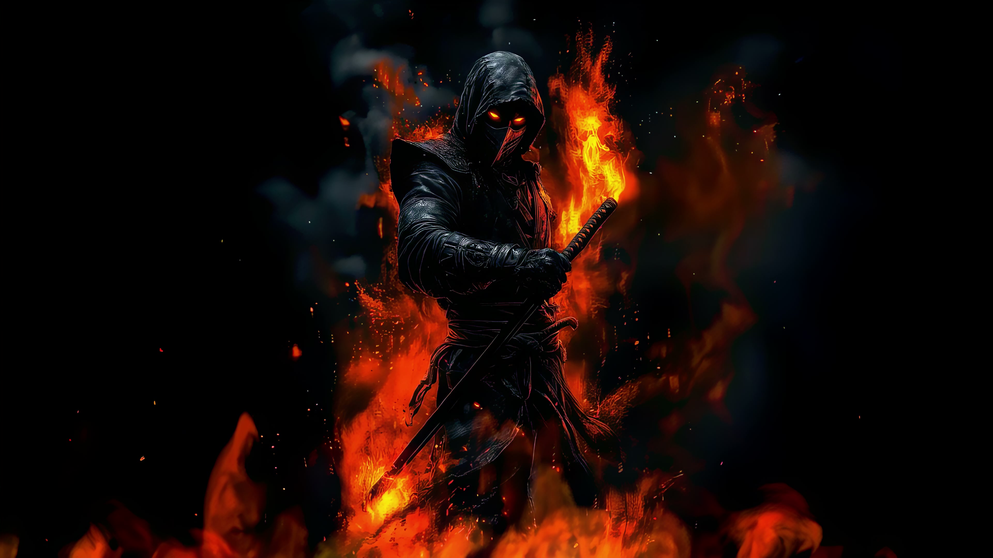 Flame Ninja Live Wallpaper