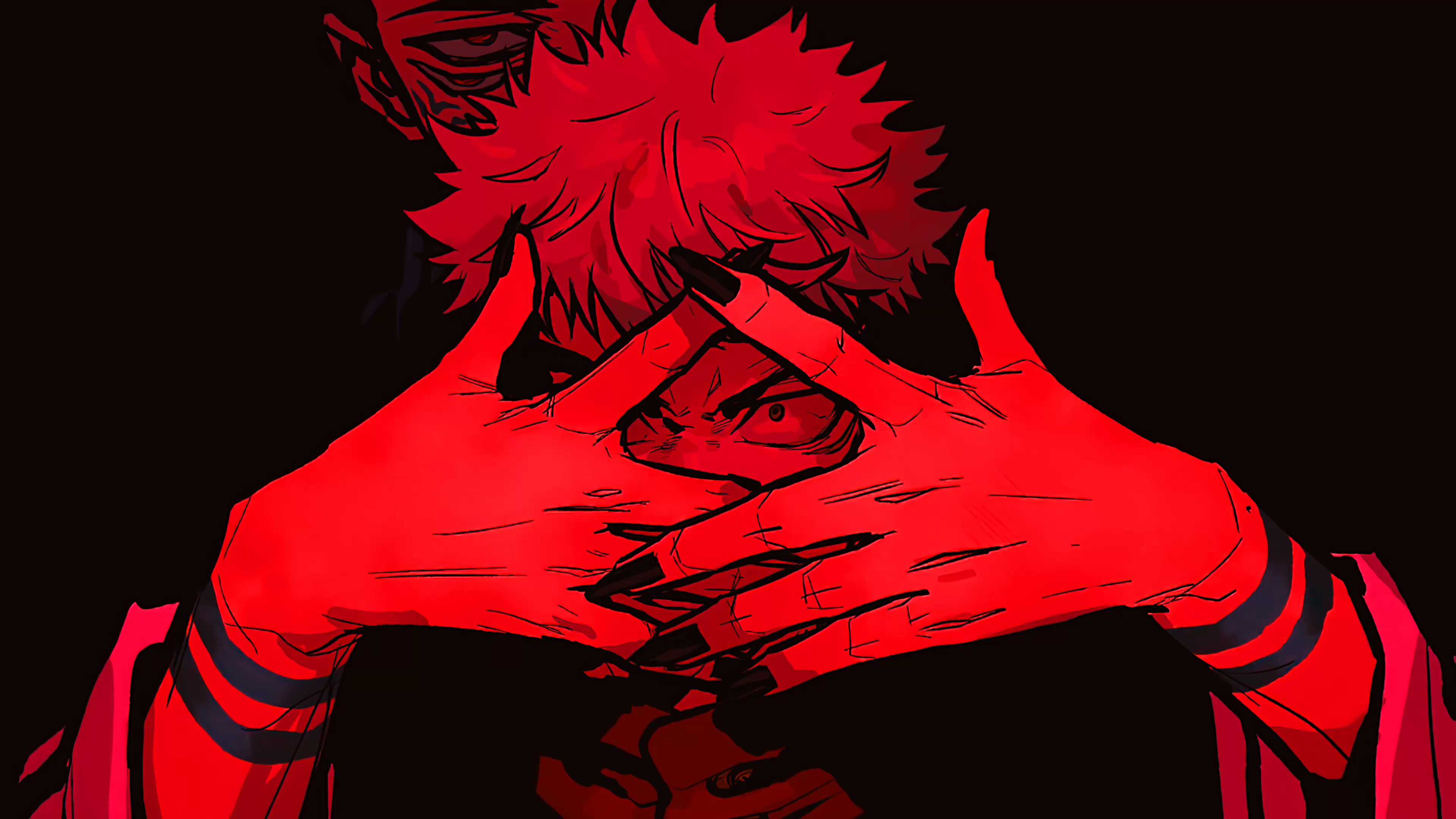 Sukuna - Red Power Gaze Live Wallpaper