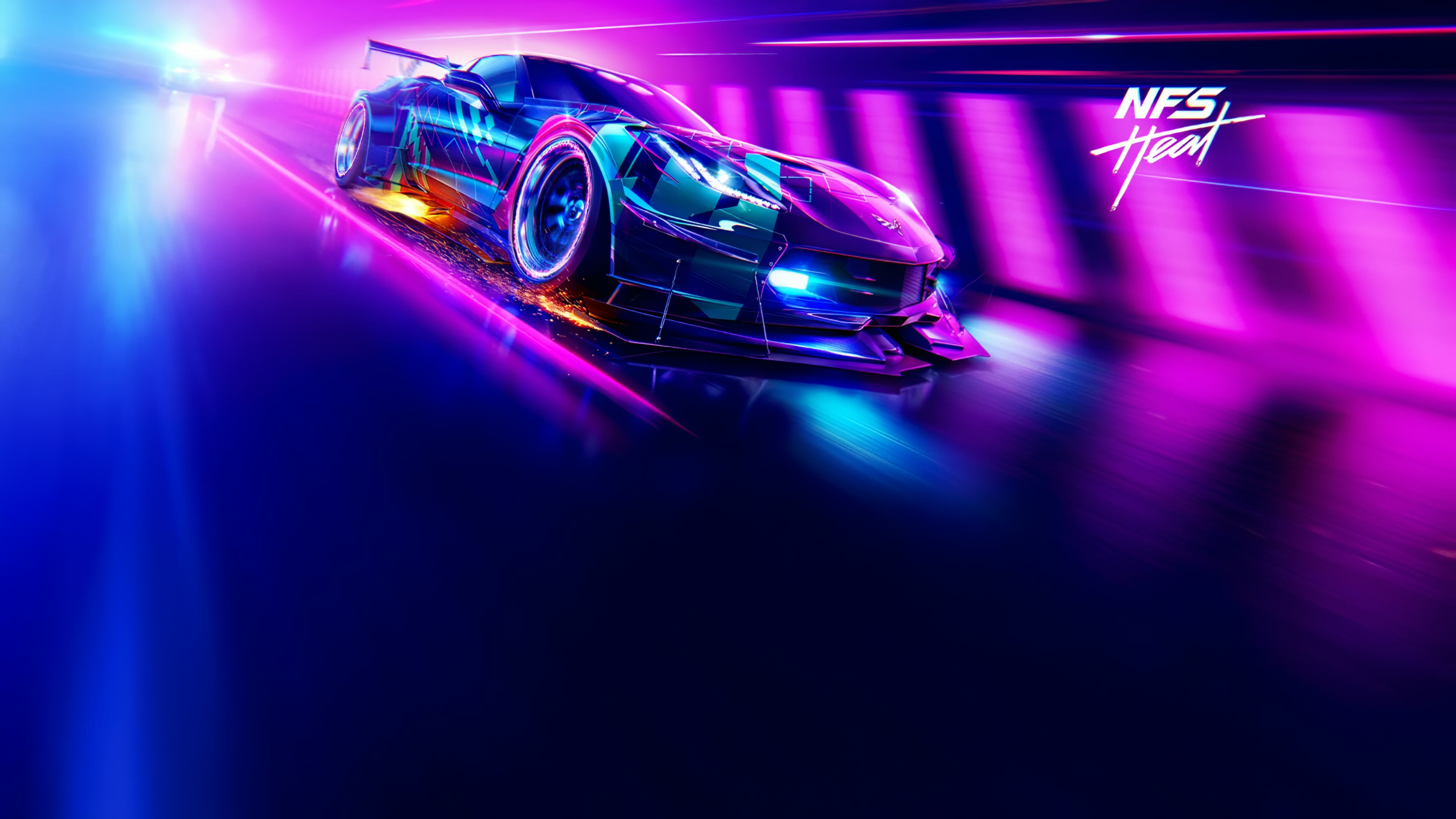 NFS Heat Neon Racing Car Live Wallpaper