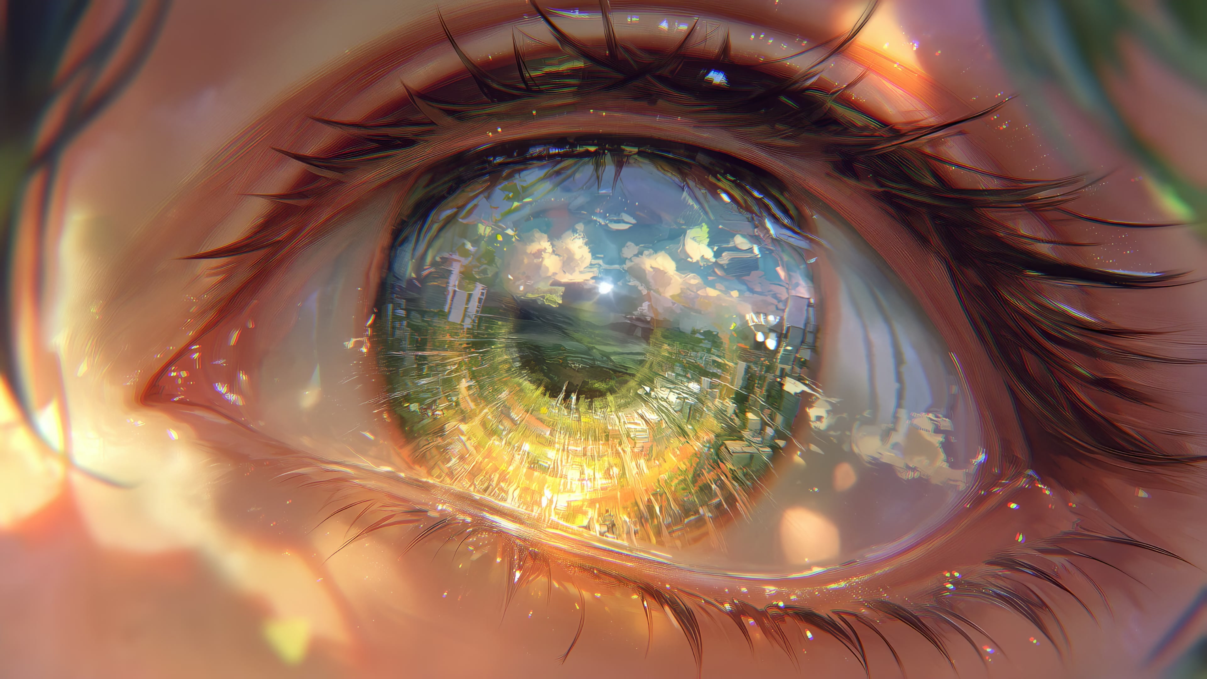 World in an Eye Reflection Live Wallpaper