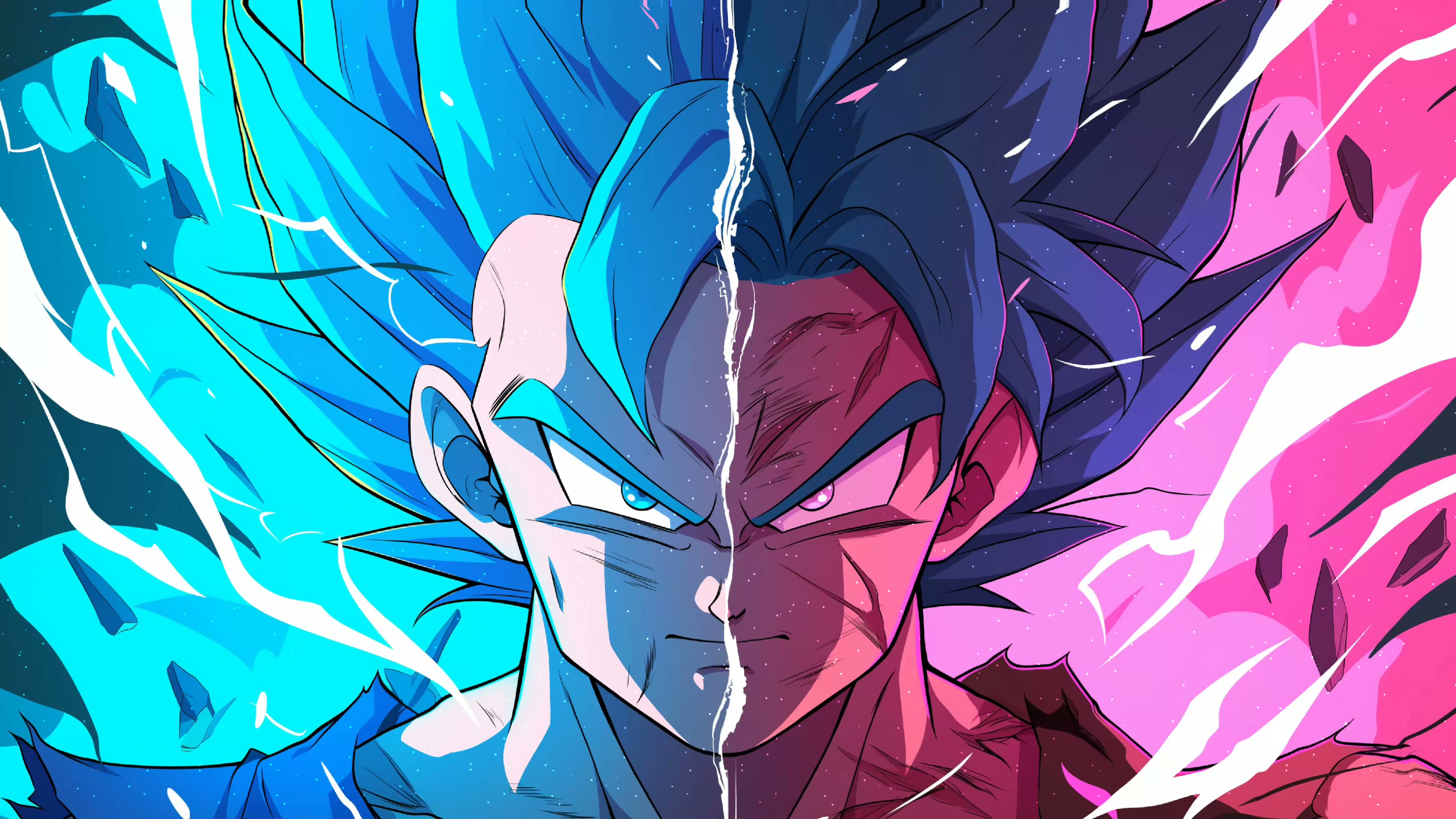 Goku SSGSS Split Live Wallpaper