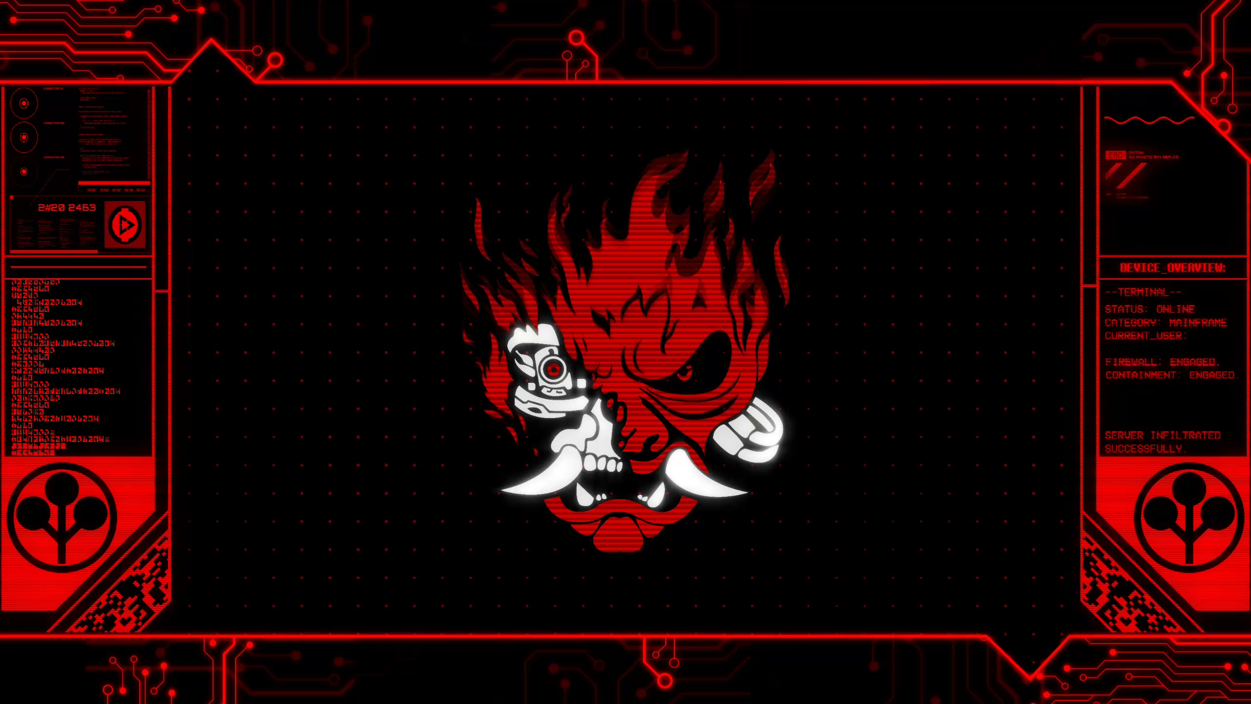 Cyberpunk Samurai Interface Live Wallpaper
