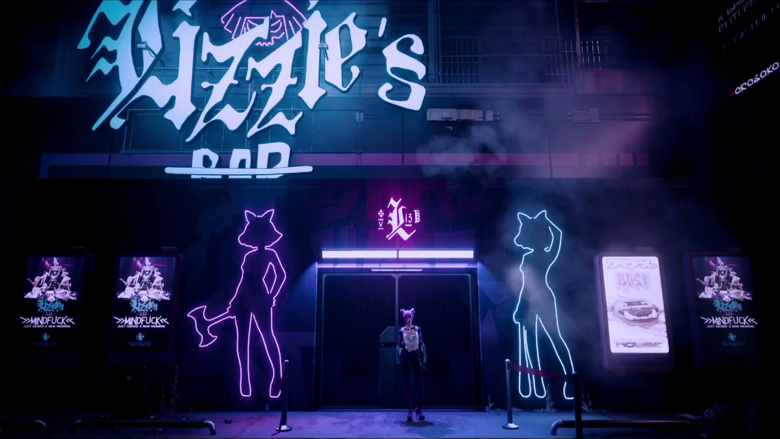 Lizzies Bar Neon Entrance Live Wallpaper