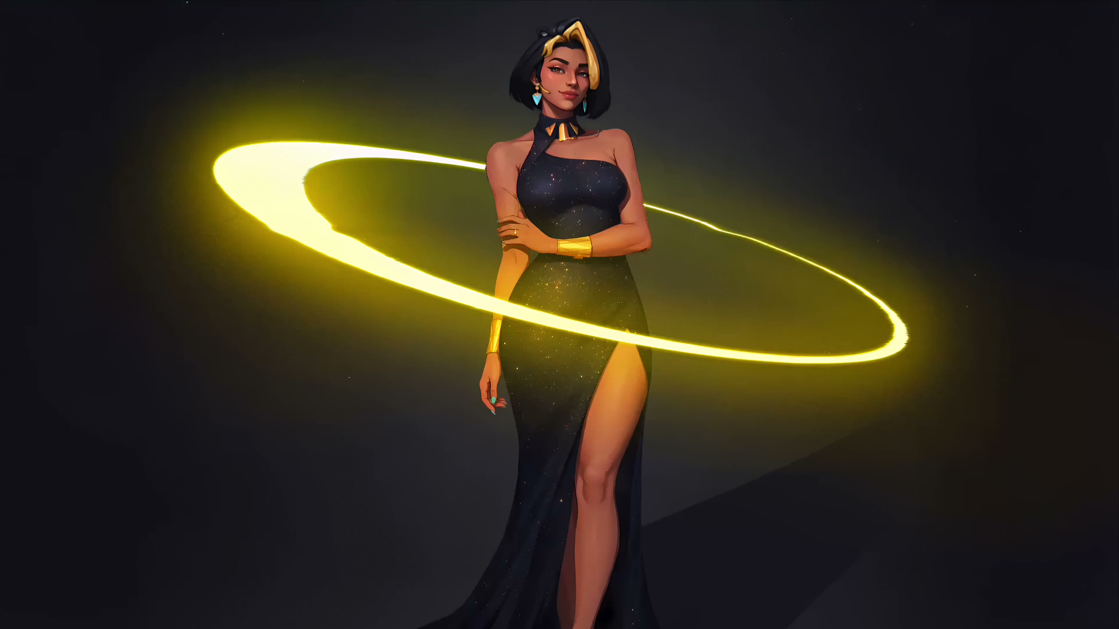 Overwatch - Pharah Golden Halo Gown 4K Wallpaper Live Wallpaper