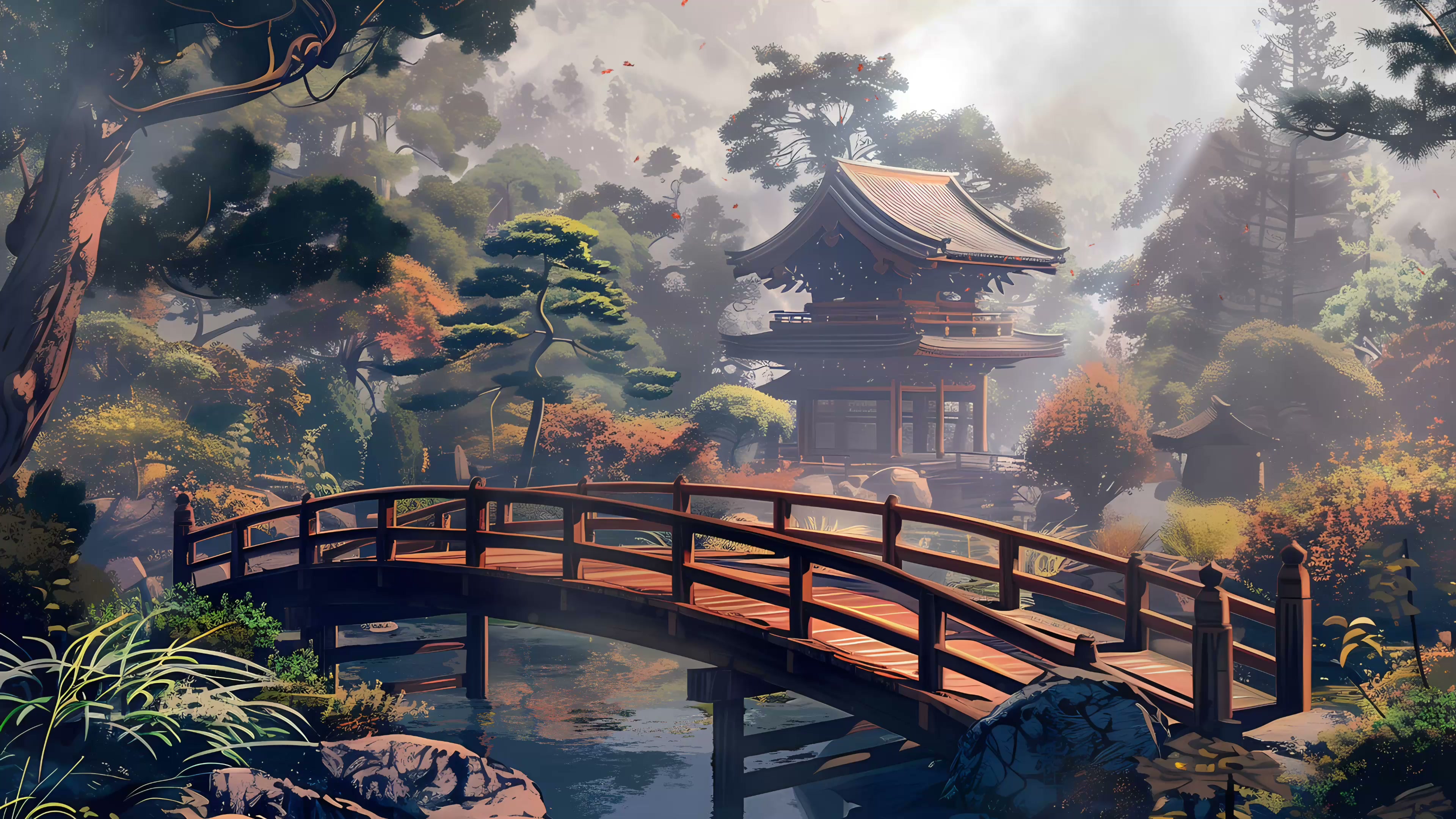 Japanese Village Scene Live Wallpaper