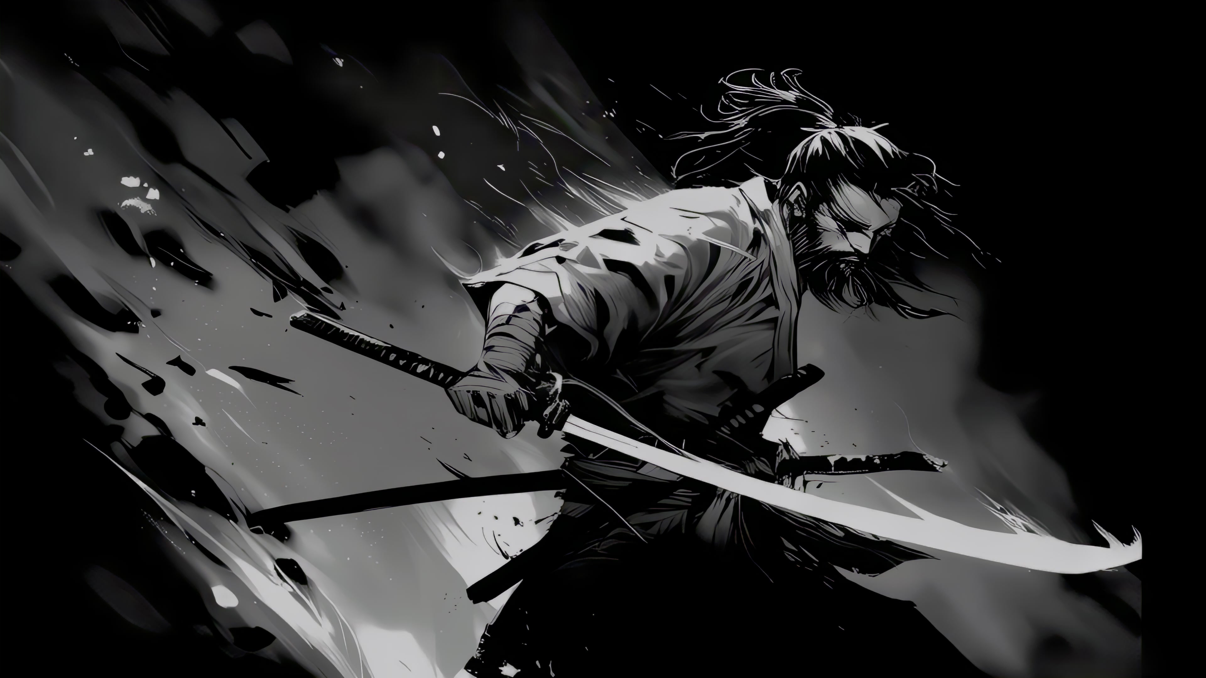 Vagabond in Black and White Live Wallpaper