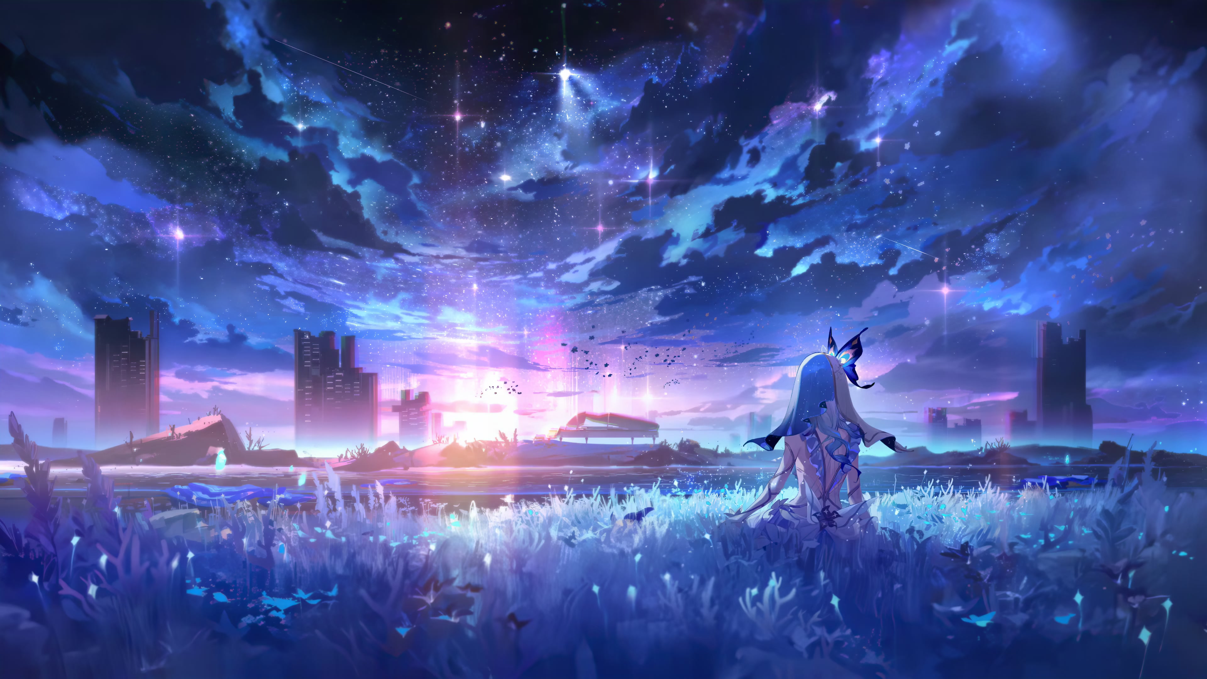 Wuthering Waves - Starry City Night Live Wallpaper