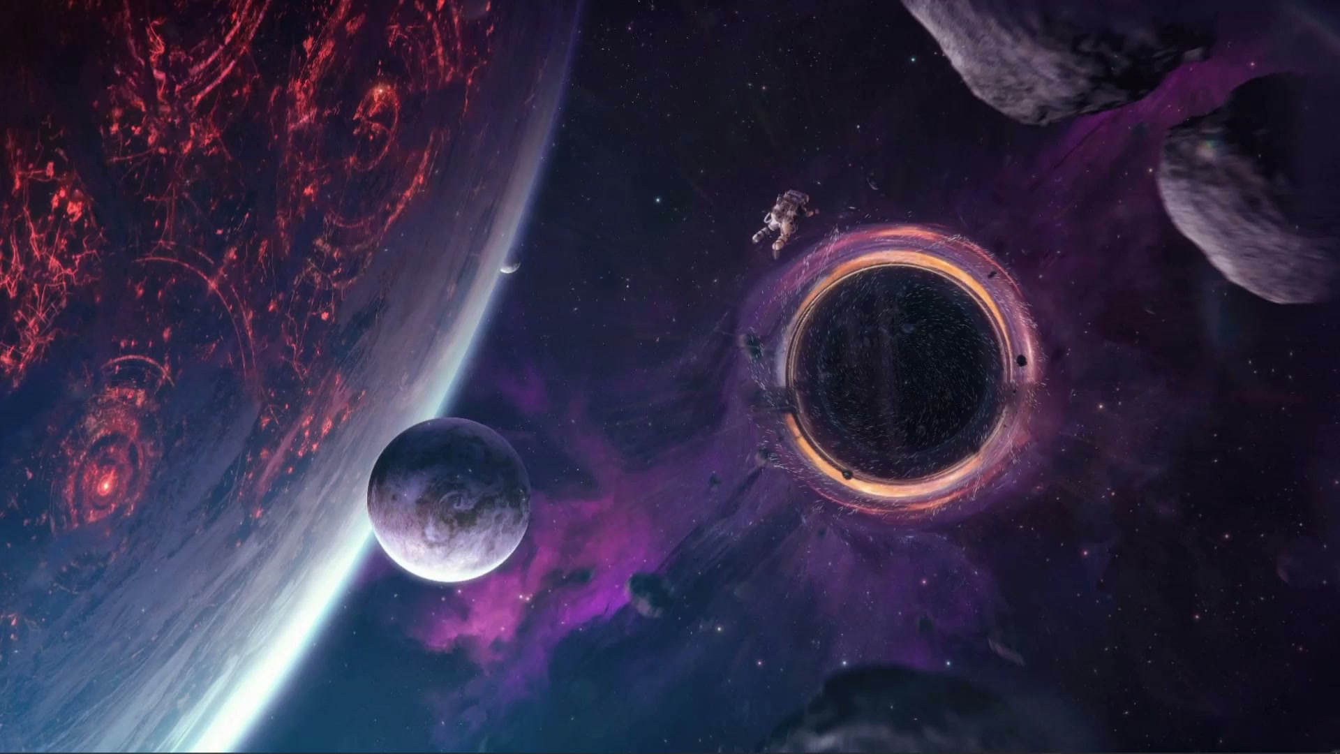 Astronaut Vortex Live Wallpaper