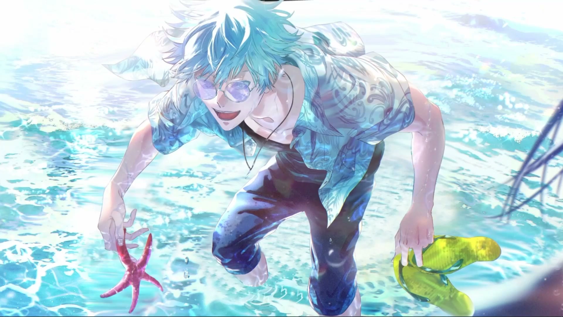 Gojo At The Beach Live Wallpaper
