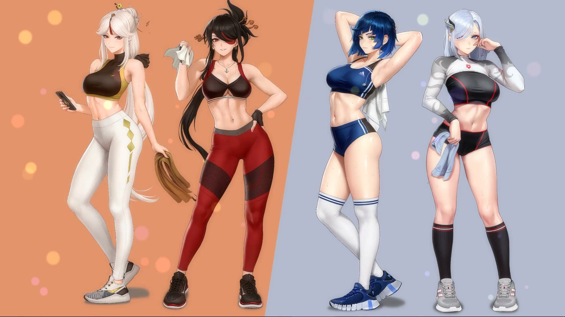 Genshin Royal Gym Girls Live Wallpaper