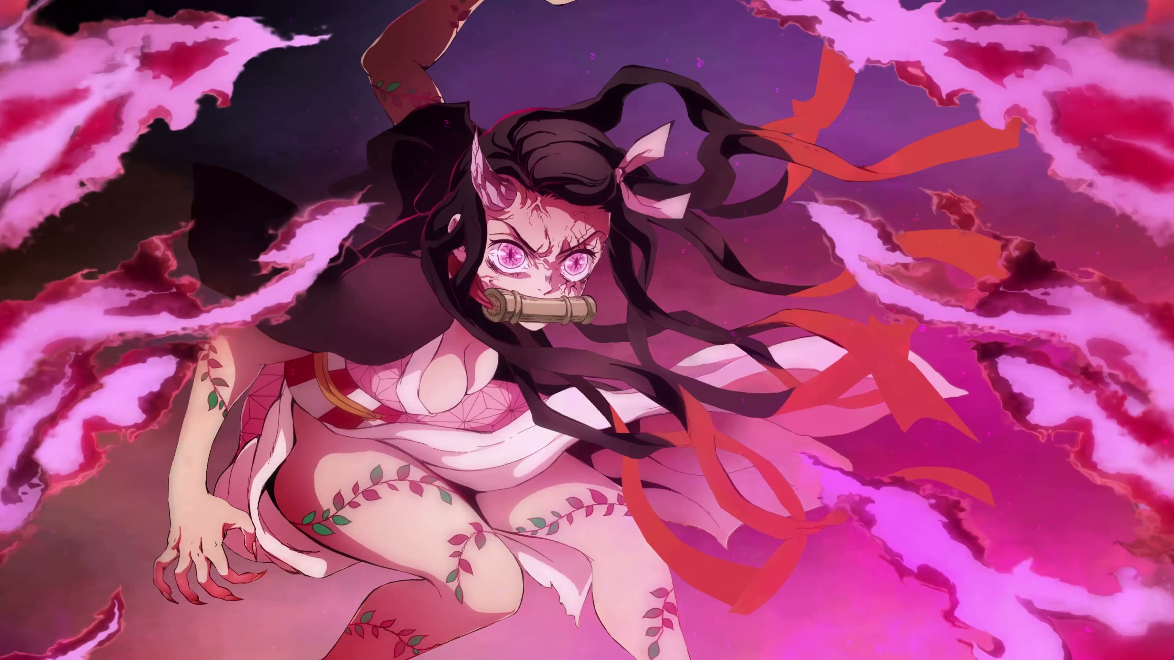 Nezuko Awakaned Demon Slayer 4K FIX Live Wallpaper