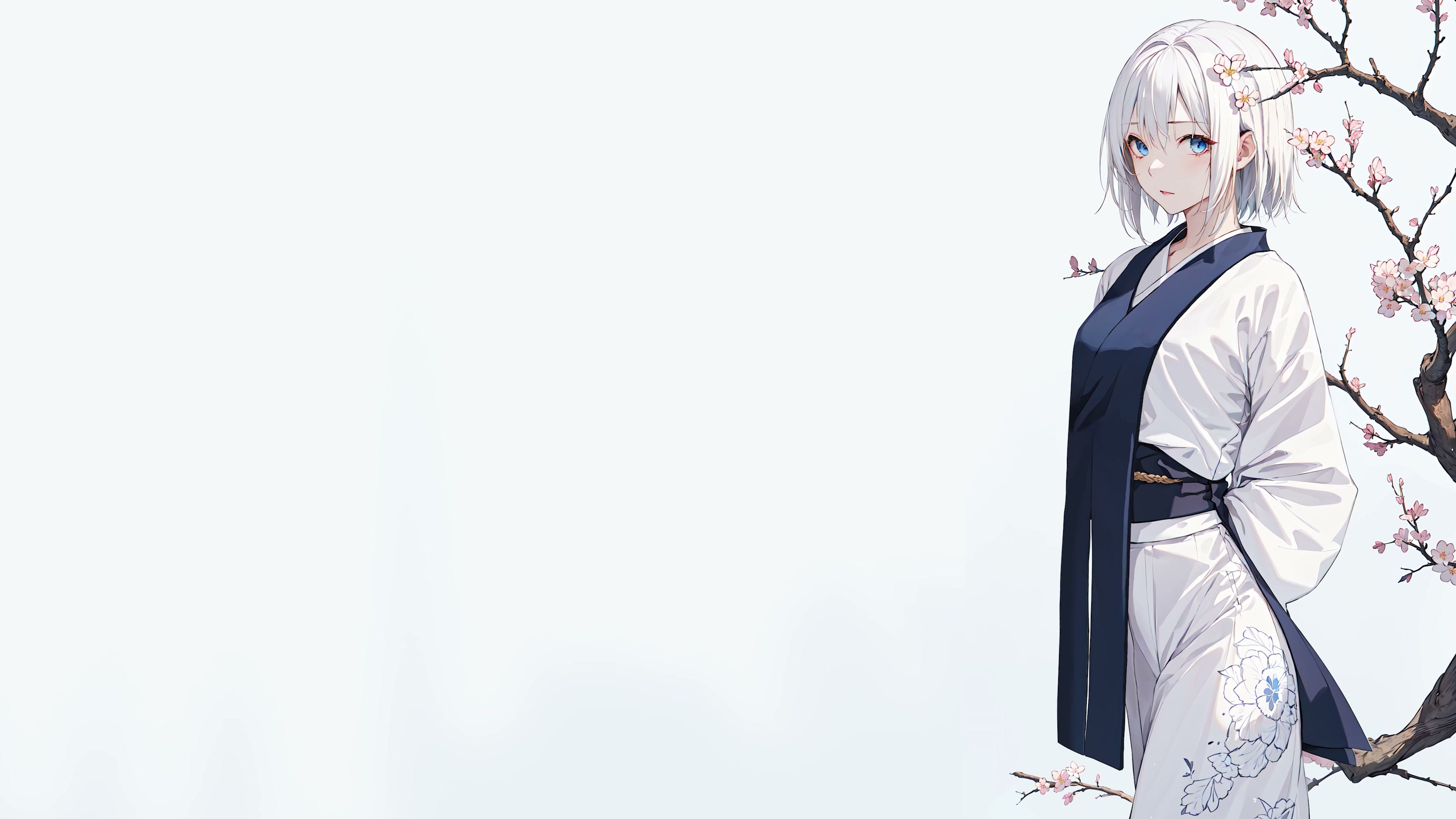 Kimono Girl Minimalist 4K Live Wallpaper