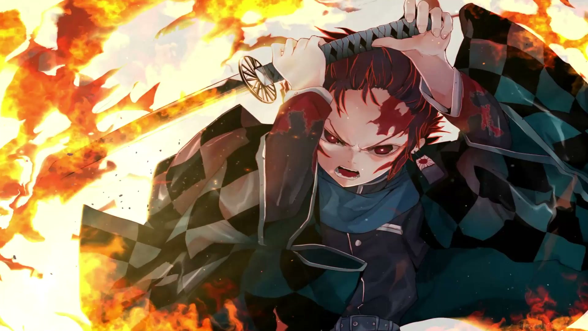 Tanjiro Flame Dance Sun Breathing Kimetsu No Yaiba Live Wallpaper