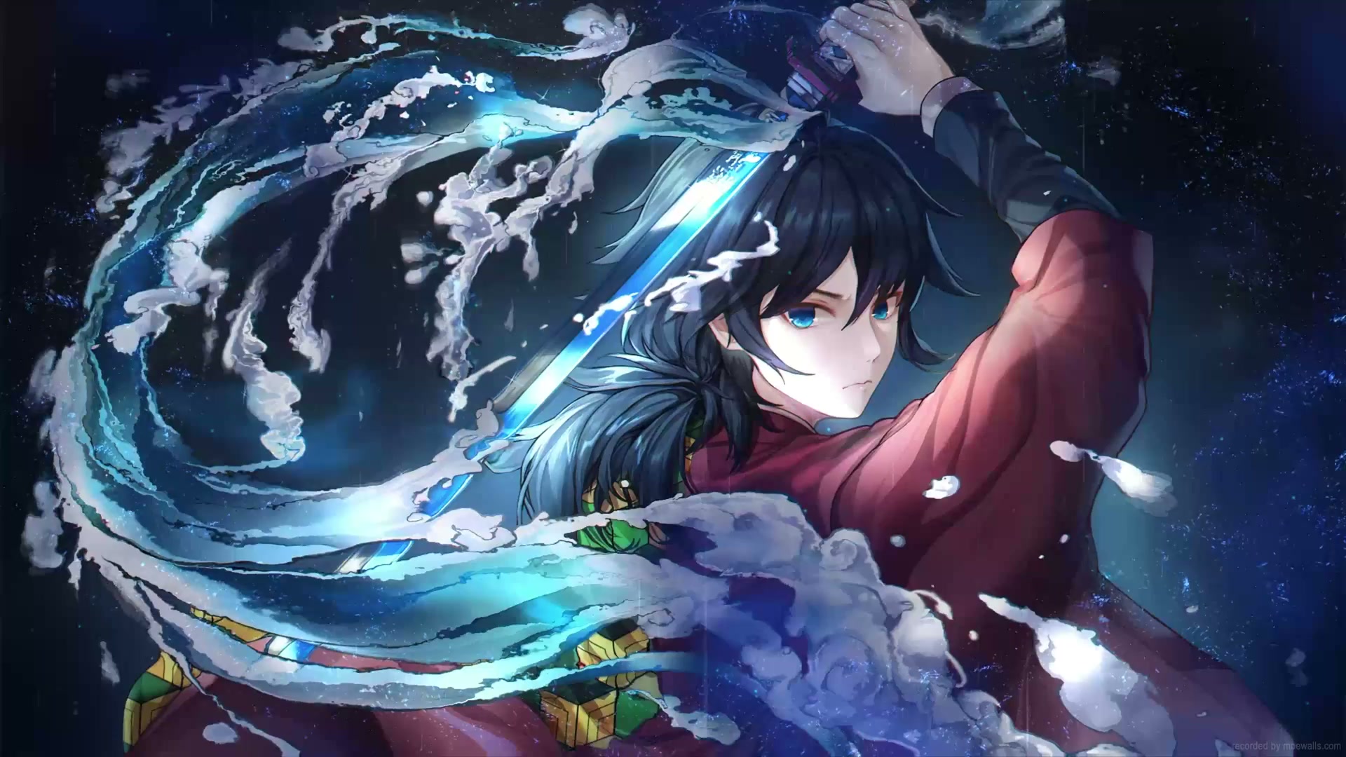 Giyuu Fourth Form Striking Tide Kimetsu No Yaiba Live Wallpaper
