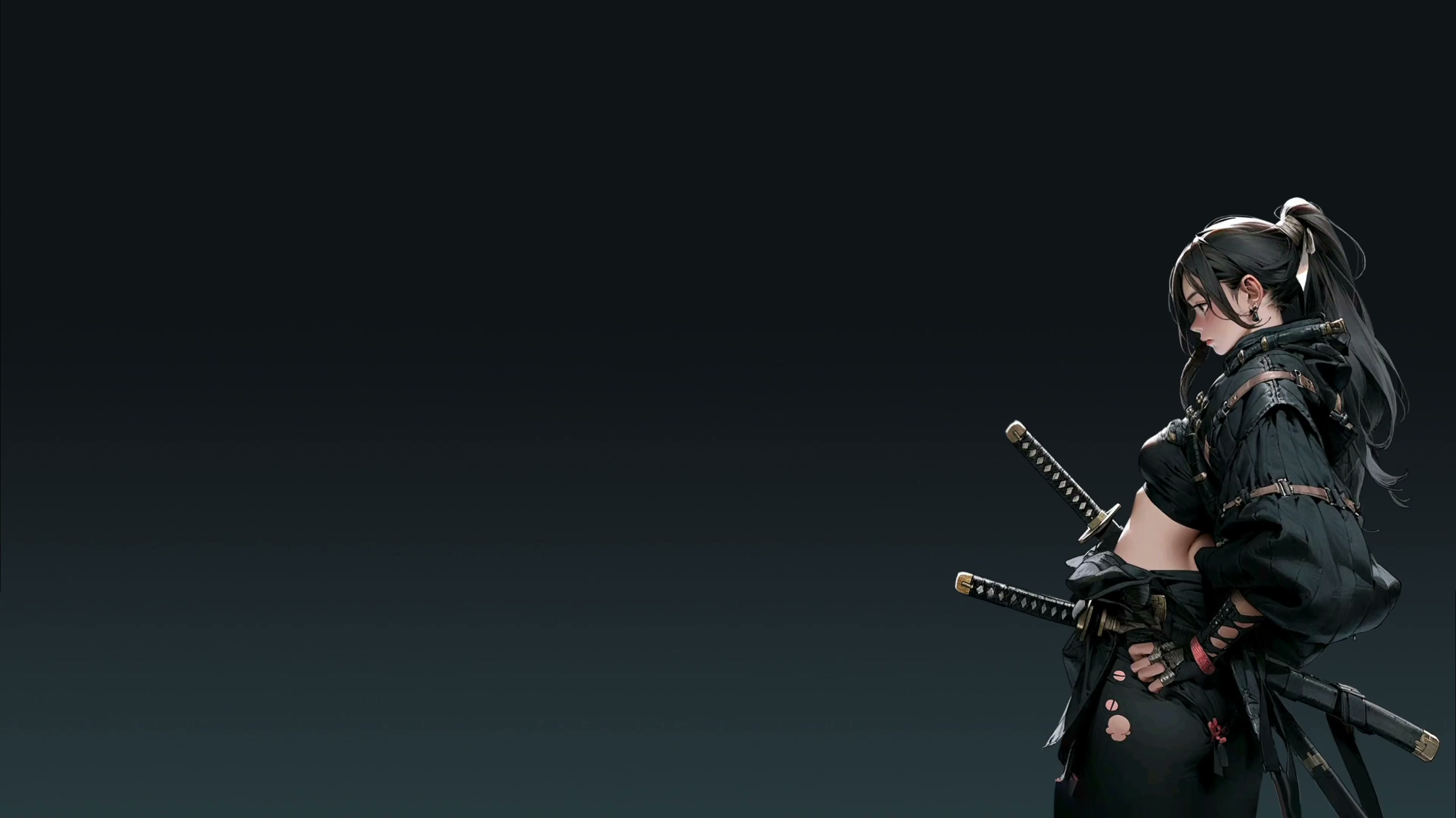 4K Girl Samurai Live Wallpaper