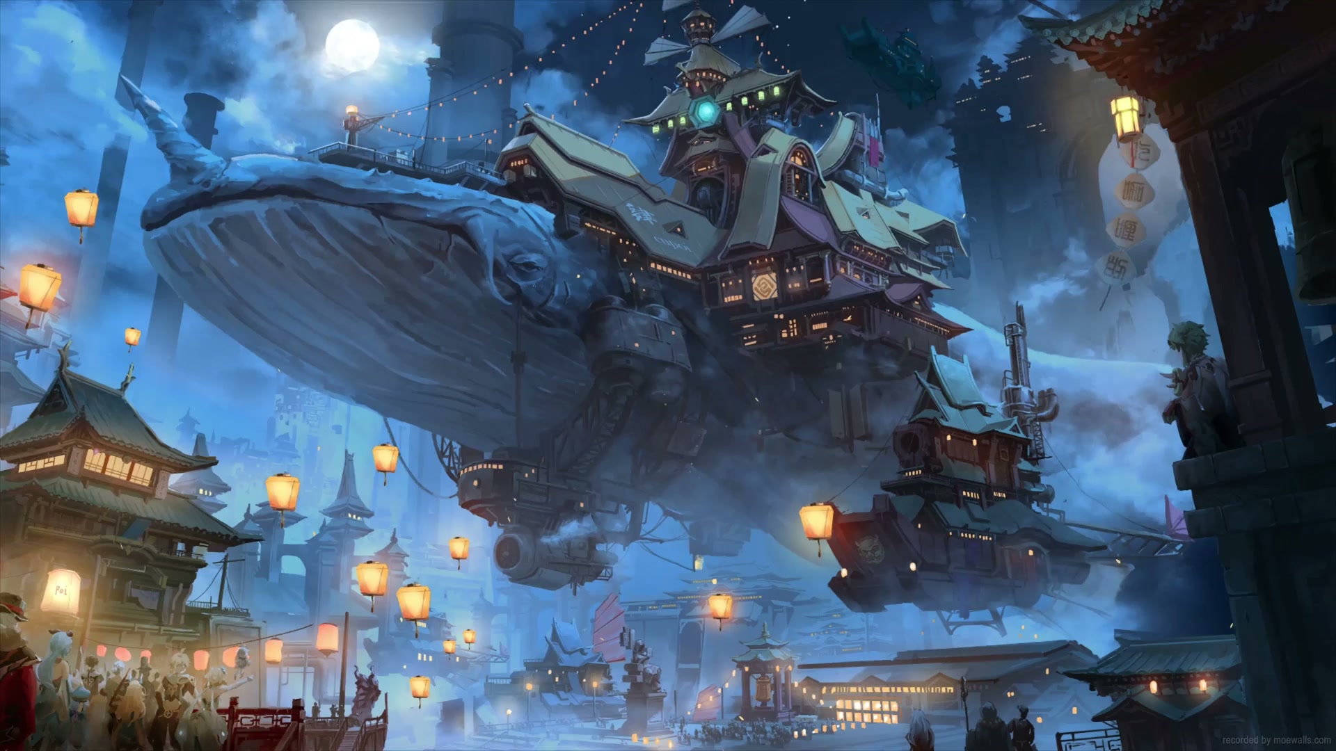 Whale Airship Genshin Impact Live Wallpaper