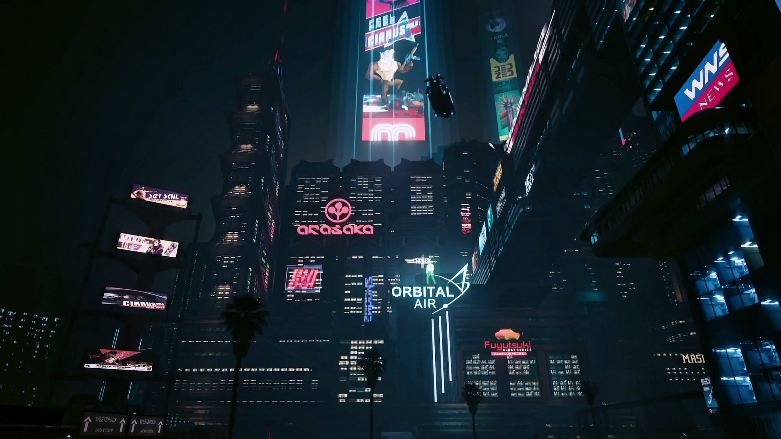 Cyberpunk City Night View Live Wallpaper