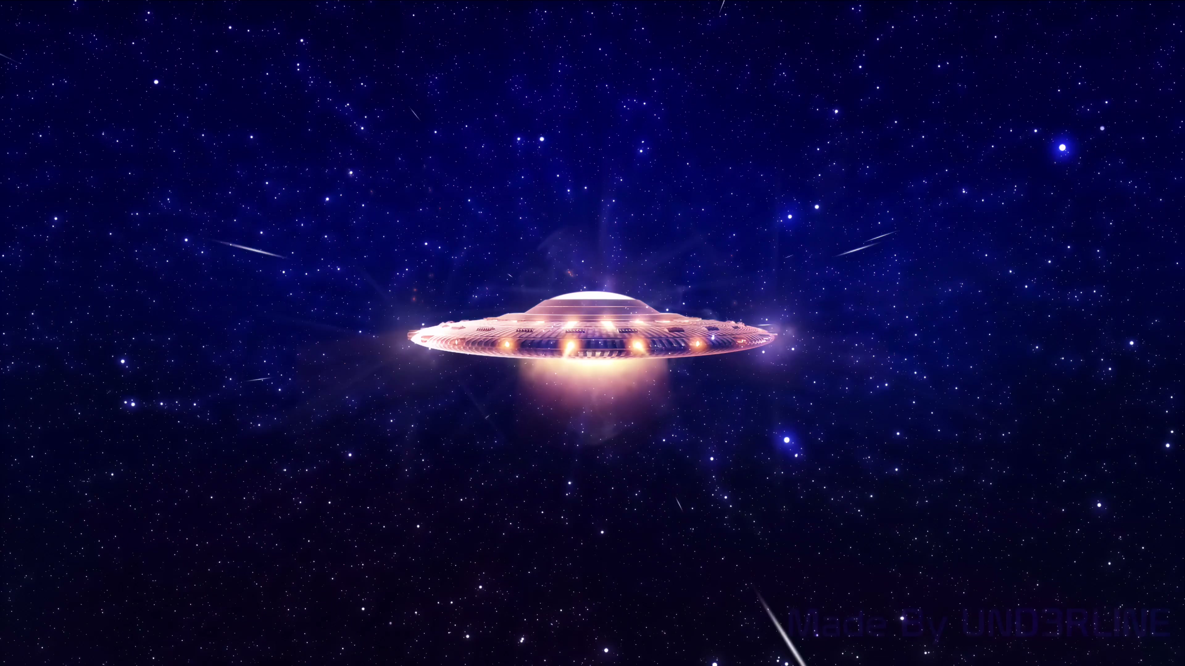 UFO Flying Saucer - Cosmic Space Sci-Fi Live Wallpaper